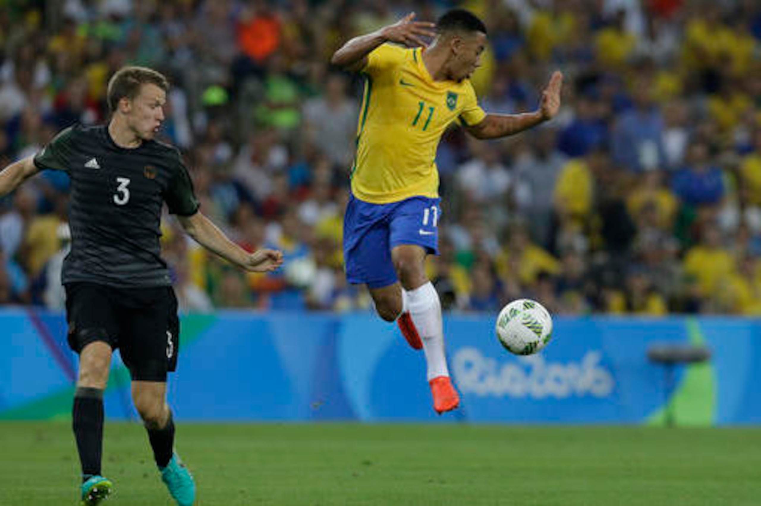 Jesus showed off his impish flair for Brazil at the Rio Olympics.