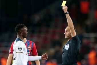 Victor Wanyama received a booking for his troubles as he settled into Spurs' latest Champions League outing.