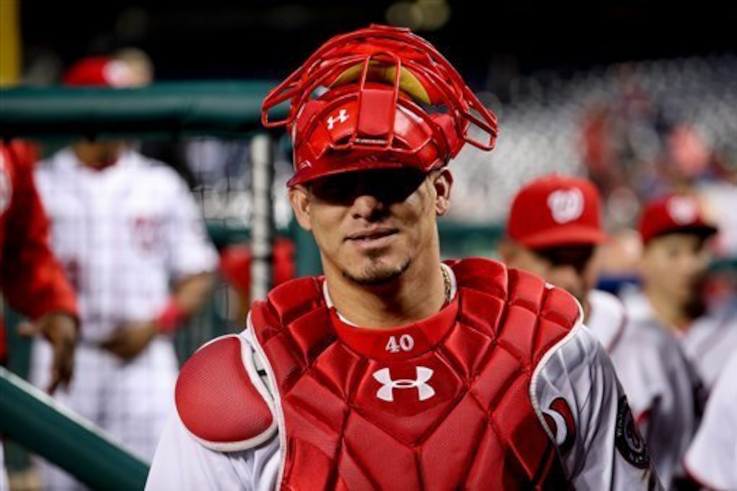 Washington Nationals catcher Wilson Ramos is out for the year after tearing his ACL.