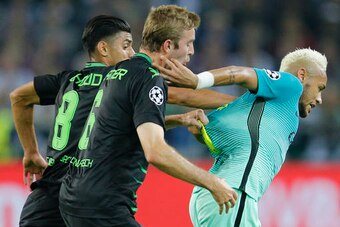 Neymar huffed and puffed but struggled.