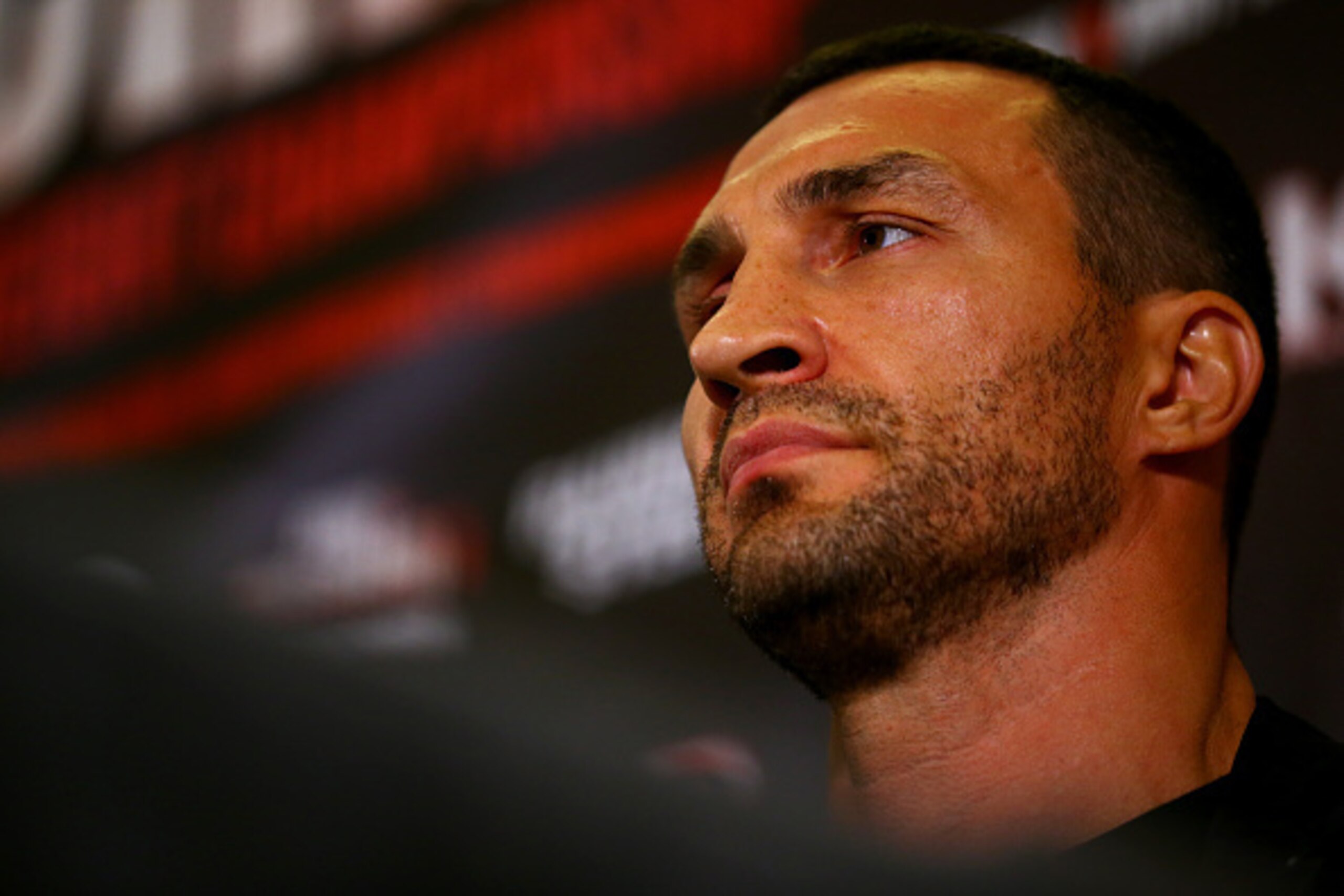 LONDON, ENGLAND - SEPTEMBER 12:  Wladimir Klitschko looks on at a press conference ahead of the world heavyweight title rematch between Tyson Fury and Wladimir Klitschko at the Landmark London Hotel on September 12, 2016 in London, England.  (Photo by Dan