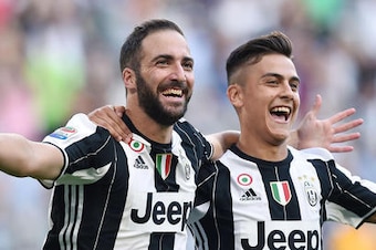Dybala (right) and summer signing Gonzalo Higuain are still settling as Juve's attacking duo.