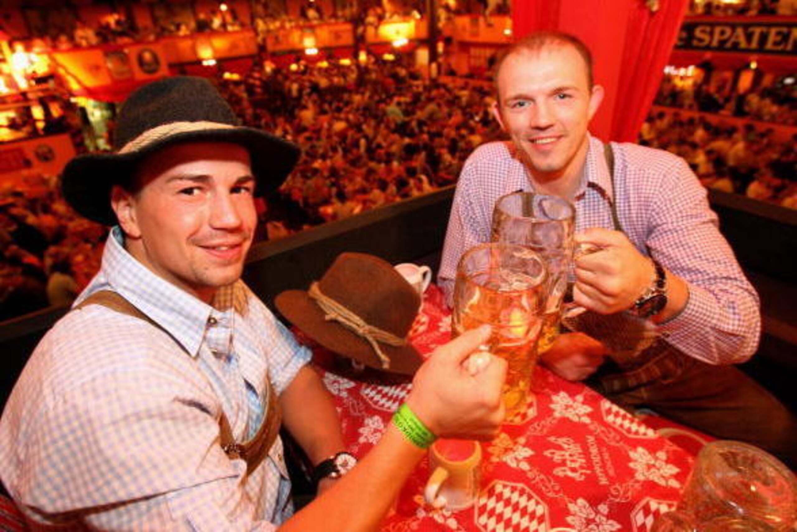 MUNICH, GERMANY - SEPTEMBER 30:  Juergen Braehmer (R), WBO Inter-Continental super middleweight champion, and WBC Interim Middleweight World Championship Sebastian Zbik pose for a picture at the Hippodrom beer tent on September 30, 2009 in Munich, Germany