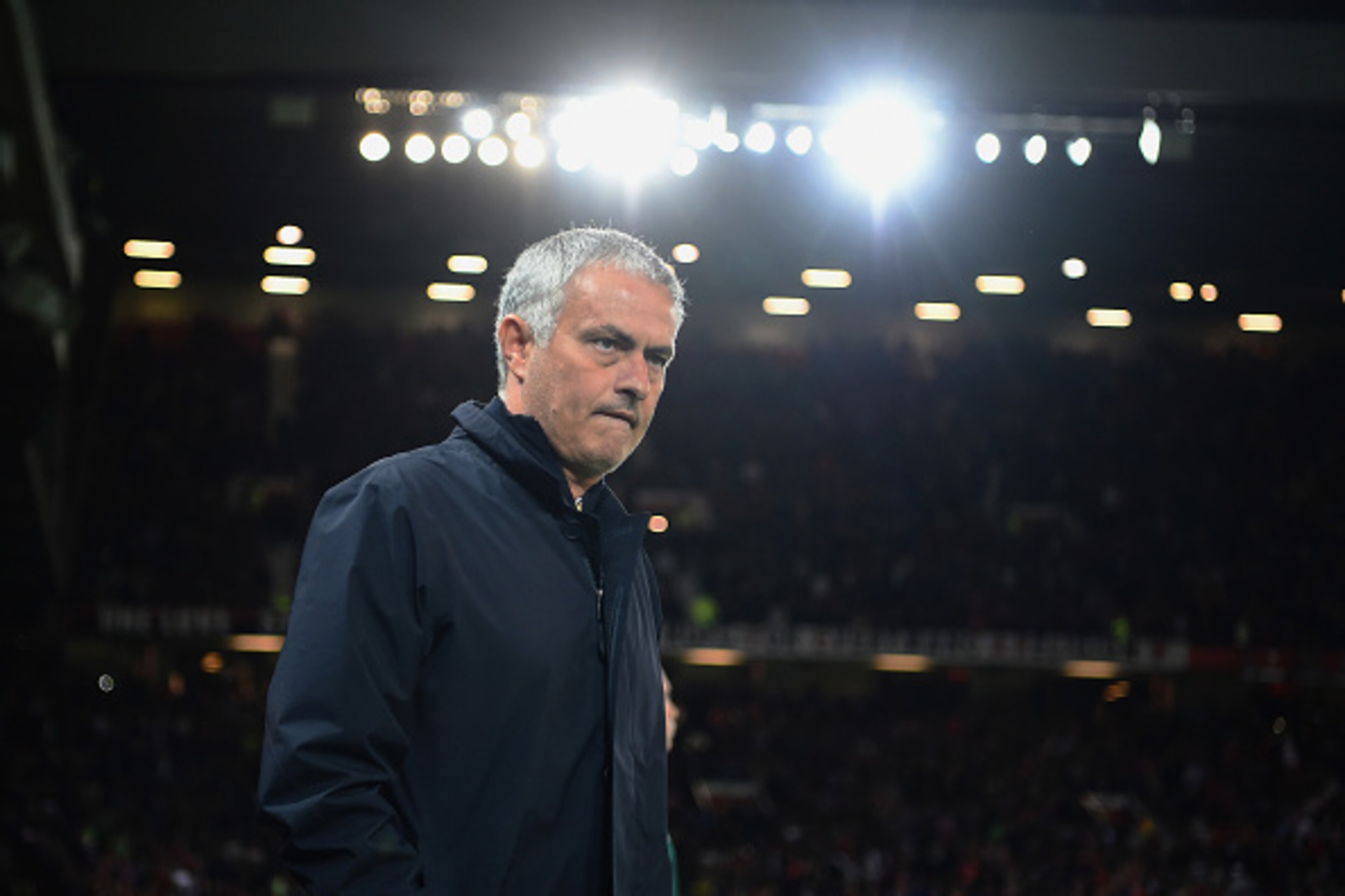MANCHESTER, ENGLAND - SEPTEMBER 29:  Jose Mourinho, Manager of Manchester United looks on during the UEFA Europa League group A match between Manchester United FC and FC Zorya Luhansk at Old Trafford on September 29, 2016 in Manchester, England.  (Photo b