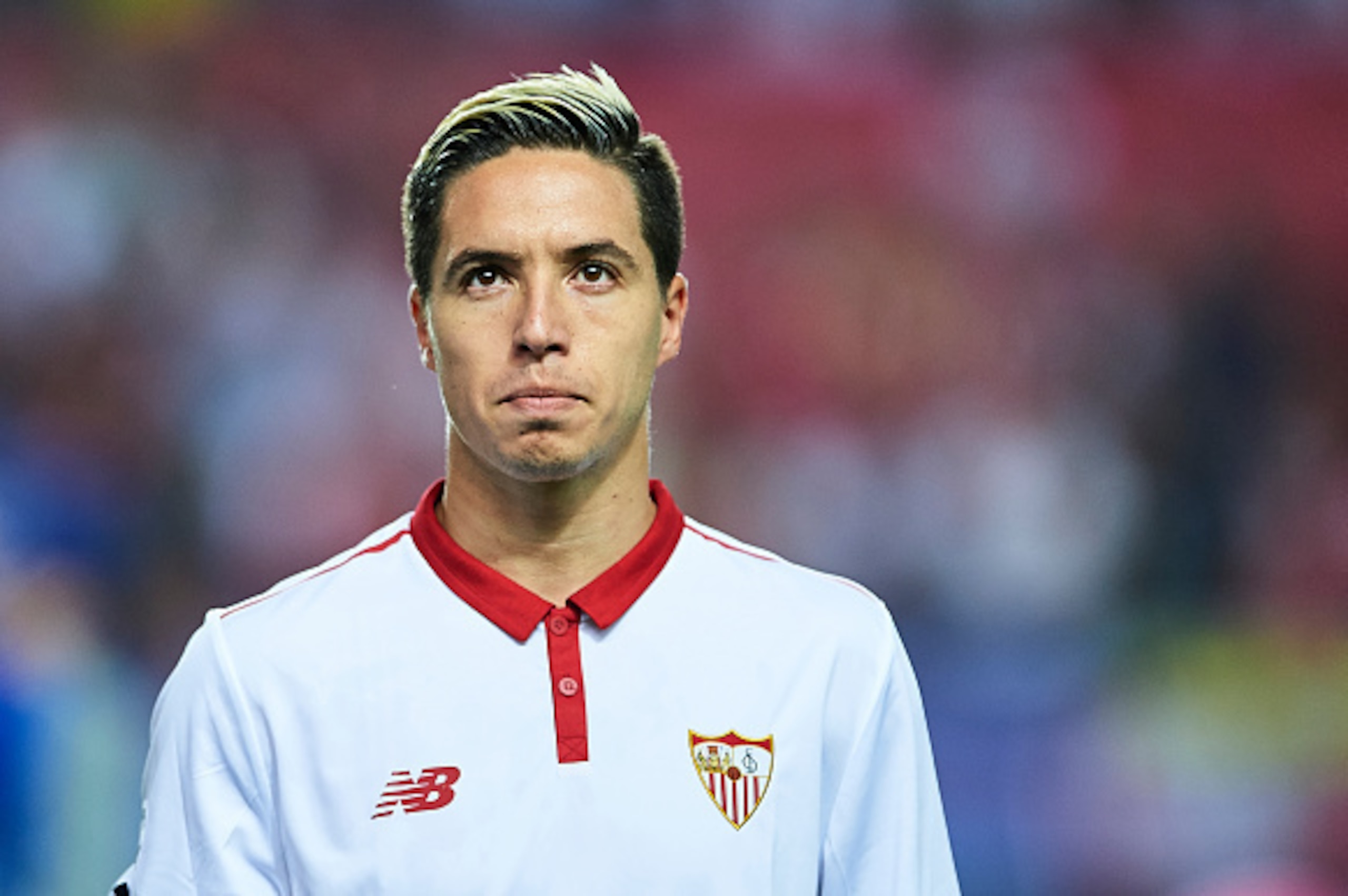 SEVILLE, SPAIN - SEPTEMBER 27:  Samir Nasri of Sevilla FC looks on during the UEFA Champions League match between Sevilla FC and Olympique Lyonnais at Sanchez Pizjuan stadium on September 27, 2016 in Seville.  (Photo by Aitor Alcalde Colomer/Getty Images)