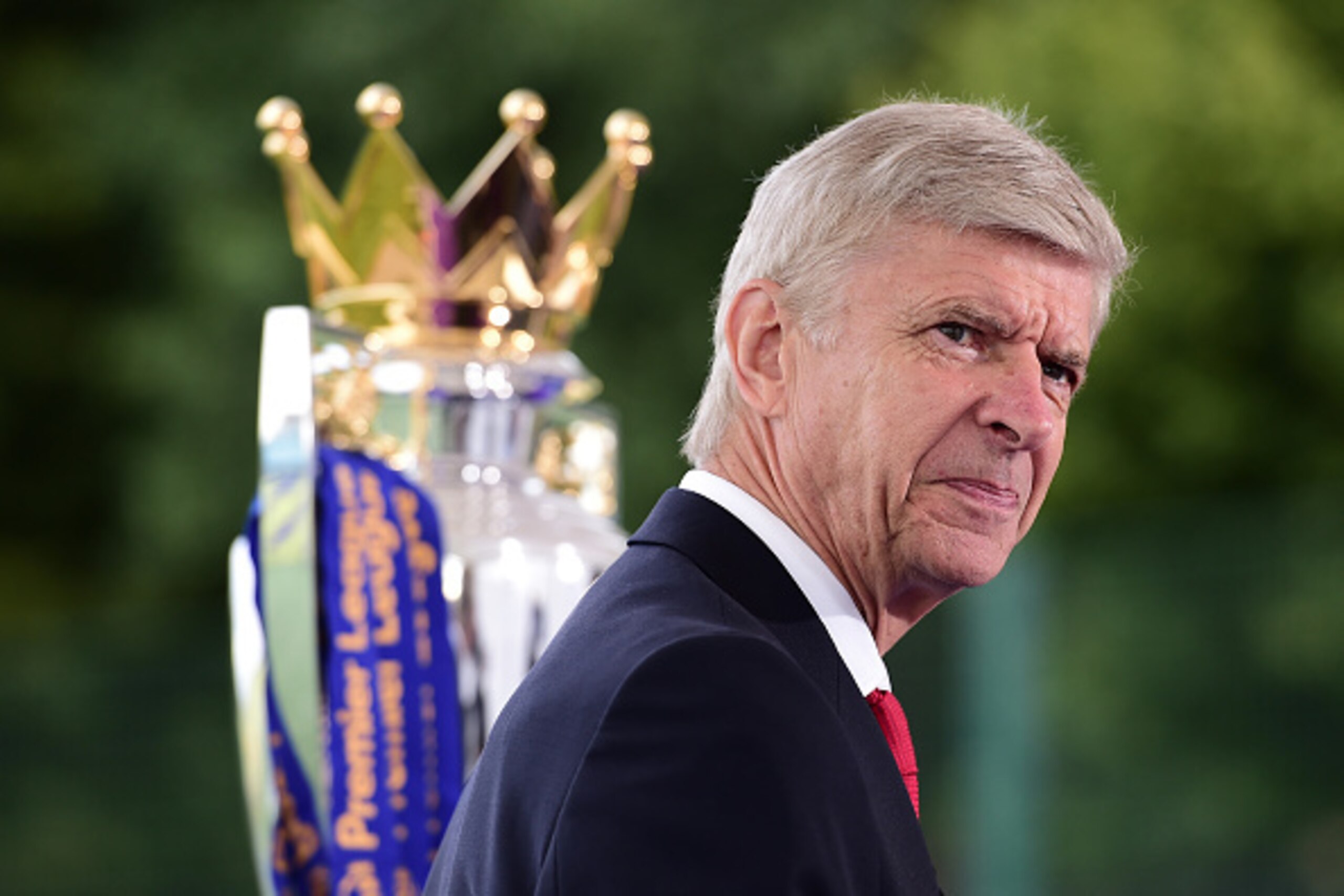ISLINGTON, ENGLAND - AUGUST 10:  Arsene Wenger, manager of Arsenal looks on during the Official Premier League Season Launch Media Event held at Market Road pitches on August 10, 2016 in Islington, England. (Photo by Alex Broadway/Getty Images)