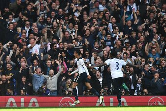LONDON, ENGLAND - OCTOBER 02:  Dele Alli of Tottenham Hotspur celebrates scoring his sides second goal  during the Premier League match between Tottenham Hotspur and Manchester City at White Hart Lane on October 2, 2016 in London, England.  (Photo by Dan 