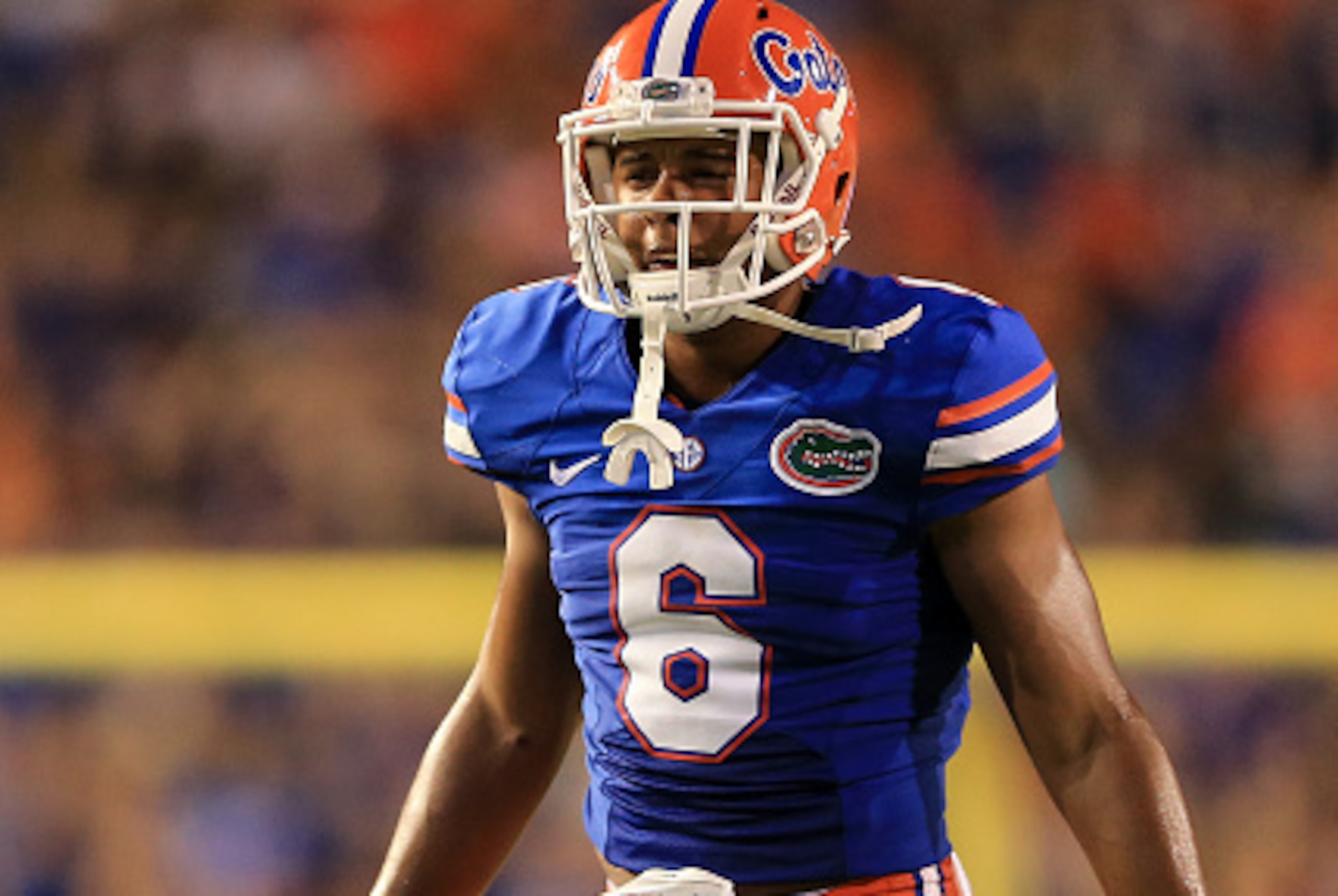 GAINESVILLE, FL - SEPTEMBER 17: Quincy Wilson #6 of the Florida Gators looks on during the game against the North Texas Mean Green at Ben Hill Griffin Stadium on September 17, 2016 in Gainesville, Florida. (Photo by Rob Foldy/Getty Images)