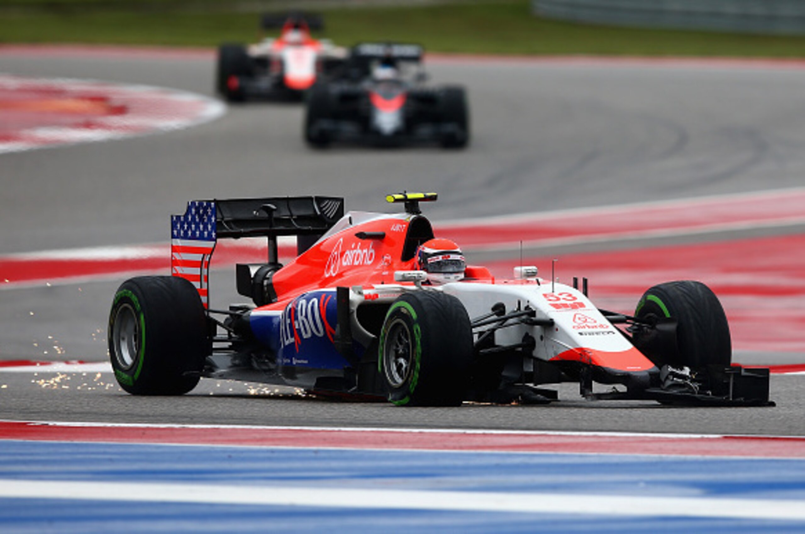 AUSTIN, TX - OCTOBER 25: Alexander Rossi of the United States and Manor Marussia drives with damage to his car during the United States Formula One Grand Prix at Circuit of The Americas on October 25, 2015 in Austin, United States. (Photo by Clive Mason AUSTIN, TX - OCTOBER 25: Alexander Rossi of the United States and Manor Marussia drives with damage to his car during the United States Formula One Grand Prix at Circuit of The Americas on October 25, 2015 in Austin, United States. (Photo by Clive Mason
