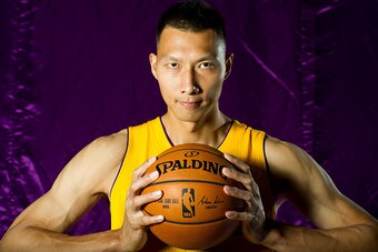 EL SEGUNDO, CA - SEPTEMBER 26:  Yi Jianlian #11 of the Los Angeles Lakers poses for a portrait during the 2016-2017 Los Angeles Lakers Media Day at Toyota Sports Center on September 26, 2016 in El Segundo, California. NOTE TO USER: User expressly acknowle