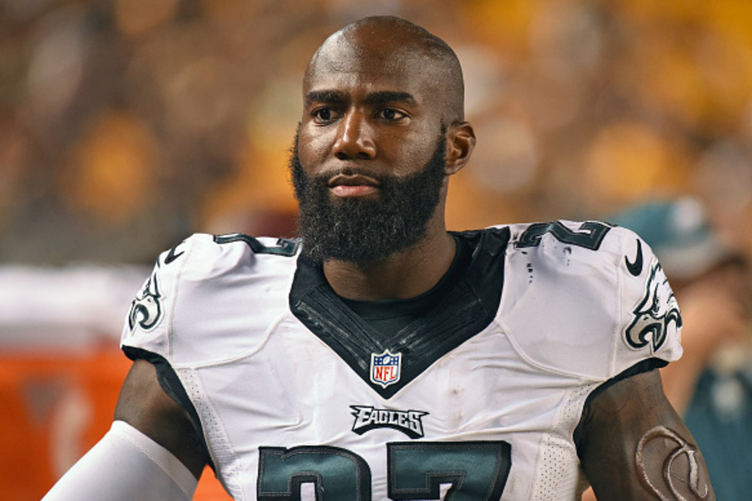 PITTSBURGH, PA - AUGUST 18: Safety Malcolm Jenkins #27 of the Philadelphia Eagles looks on from the sideline during a National Football League preseason game against the Pittsburgh Steelers at Heinz Field on August 18, 2016 in Pittsburgh, Pennsylvania. Th
