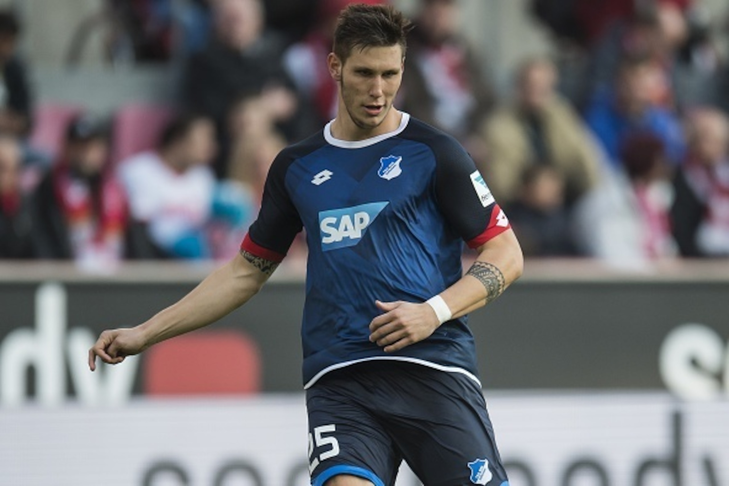 Niklas Sule of TSG 1899 Hoffenheim during the Bundesliga match between 1.FC Köln and TSG 1899 Hoffenheim on October 31, 2015 at RheinEnergieStadion in Keulen, Germany.(Photo by VI Images via Getty Images) Niklas Sule of TSG 1899 Hoffenheim during the Bundesliga match between 1.FC Köln and TSG 1899 Hoffenheim on October 31, 2015 at RheinEnergieStadion in Keulen, Germany.(Photo by VI Images via Getty Images)