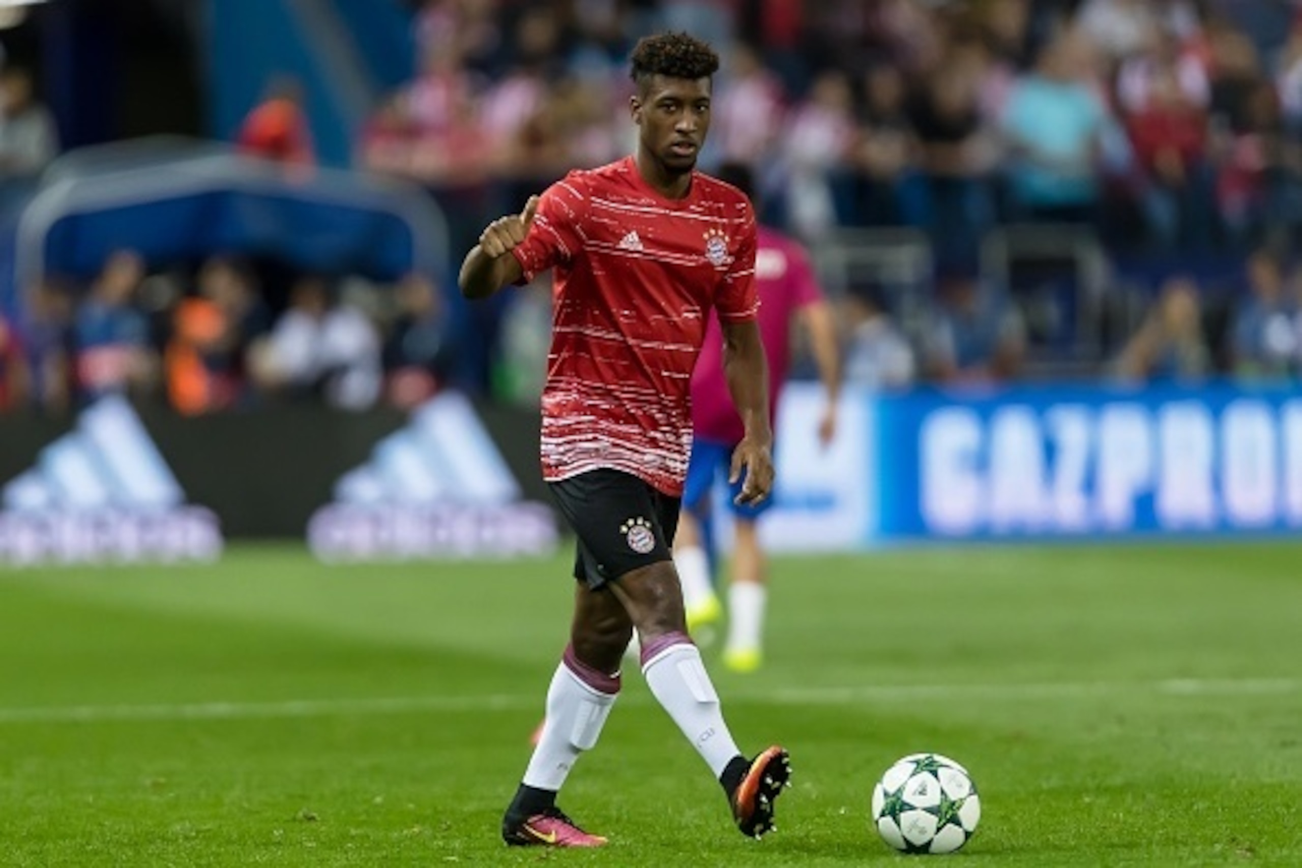 Madrid, Spain 28.09.2016, UEFA Champions League - 2016/17 Season, Group D - Matchday 2, Atletico Madrid - FC Bayern Muenchen,  Kingsley Coman (FCB)   (Photo by TF-Images/Getty Images)