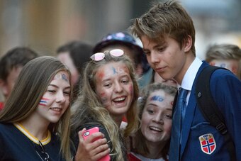 Samuelsen meets fans while on Norway duty in June this year
