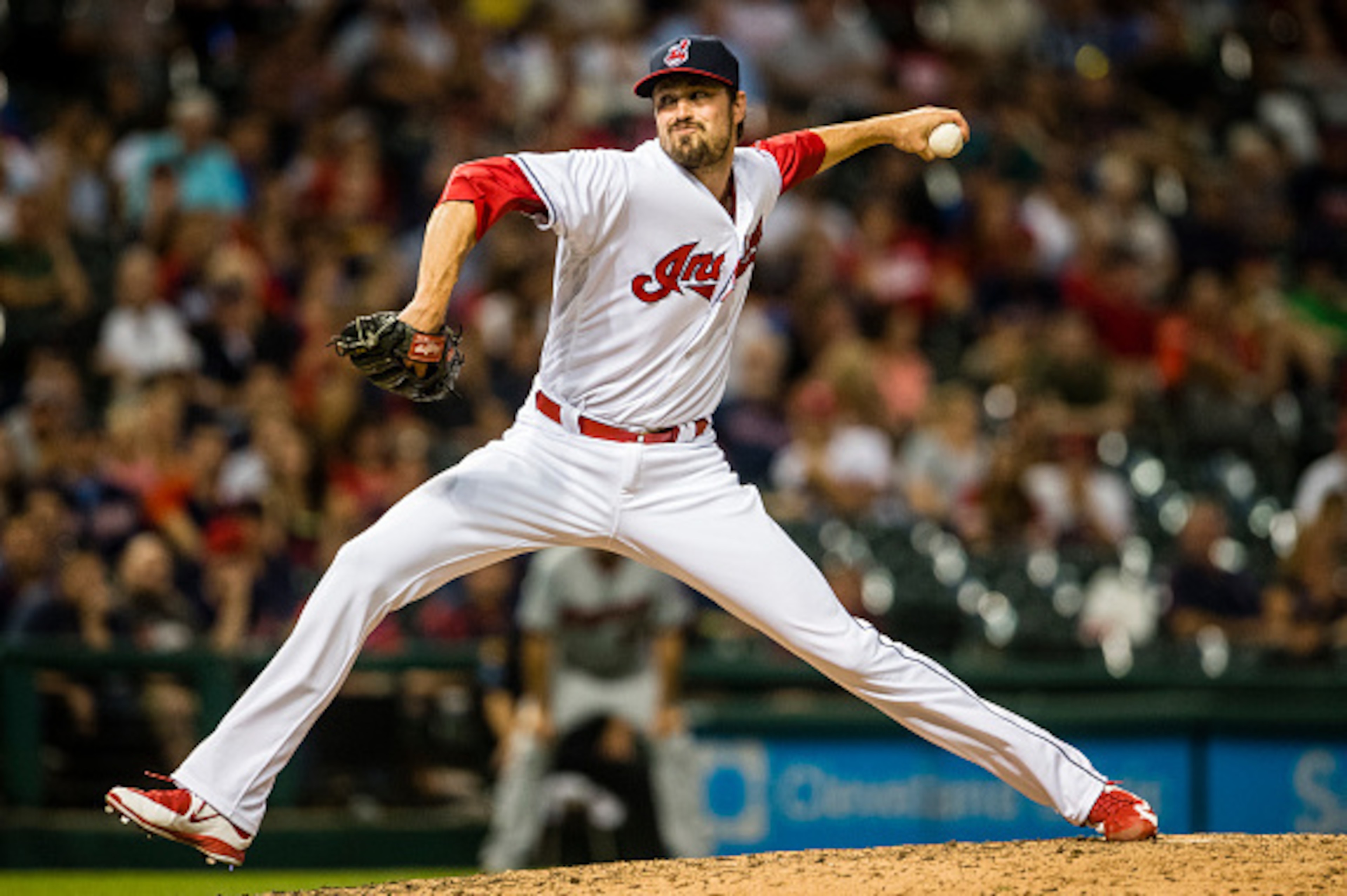 CLEVELAND, OH - AUGUST 30: Closing pitcher Andrew Miller #24 of the Cleveland Indians pitches during the ninth inning against the Minnesota Twins at Progressive Field on August 30, 2016 in Cleveland, Ohio. (Photo by Jason Miller/Getty Images) CLEVELAND, OH - AUGUST 30: Closing pitcher Andrew Miller #24 of the Cleveland Indians pitches during the ninth inning against the Minnesota Twins at Progressive Field on August 30, 2016 in Cleveland, Ohio. (Photo by Jason Miller/Getty Images)