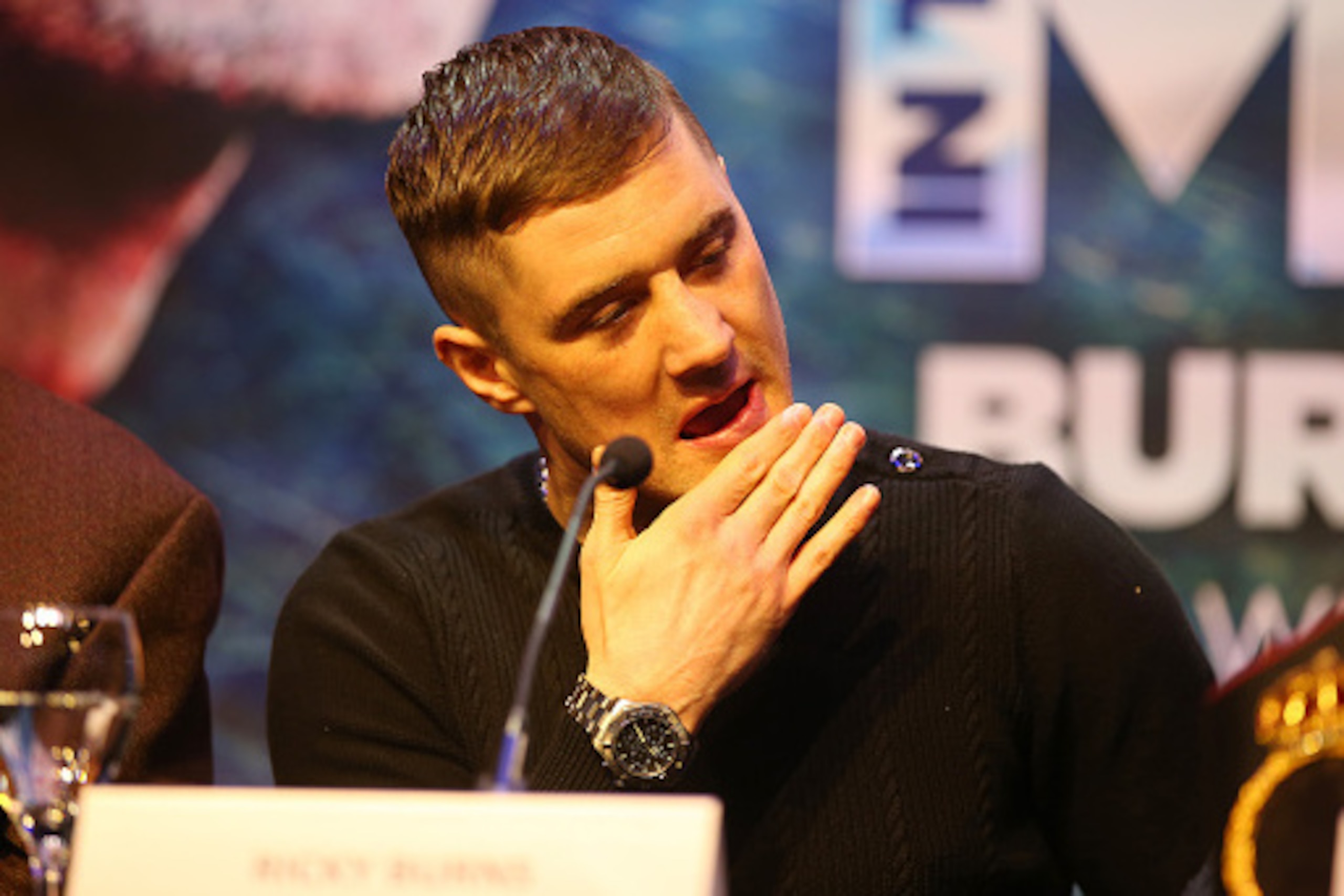 GLASGOW, SCOTLAND - MARCH 21: Ricky Burns looks on during the Ricky Burns and Michele Di Rocco Press Conference at The SSEC on March 21, 2016 in Glasgow, Scotland. (Photo by Ian MacNicol/Getty images)