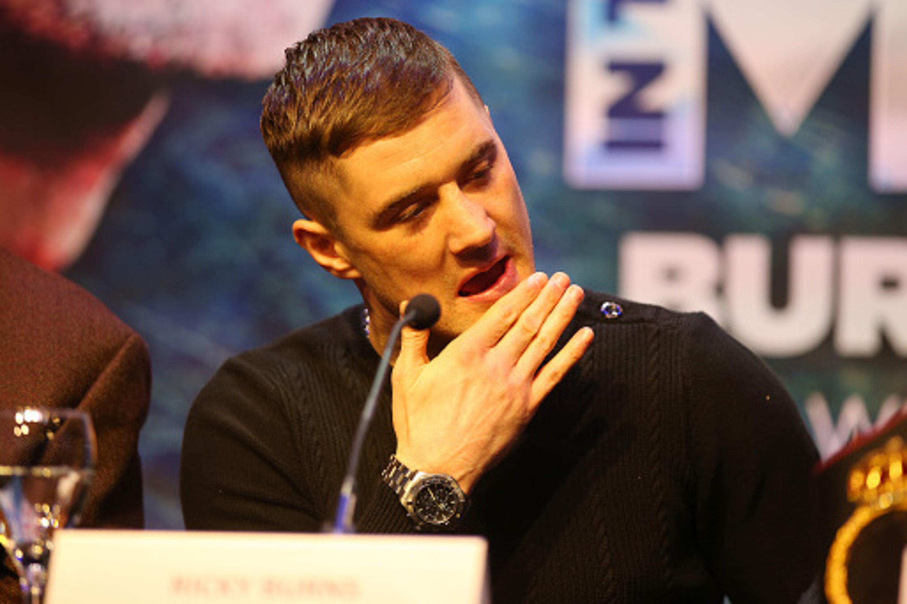 GLASGOW, SCOTLAND - MARCH 21: Ricky Burns looks on during the Ricky Burns and Michele Di Rocco Press Conference at The SSEC on March 21, 2016 in Glasgow, Scotland. (Photo by Ian MacNicol/Getty images)