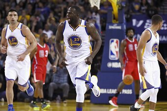 OAKLAND, CA - OCTOBER 04: Draymond Green #23 of the Golden State Warriors reacts during their preseason game against the Los Angeles Clippers at ORACLE Arena on October 4, 2016 in Oakland, California.  NOTE TO USER: User expressly acknowledges and agrees 