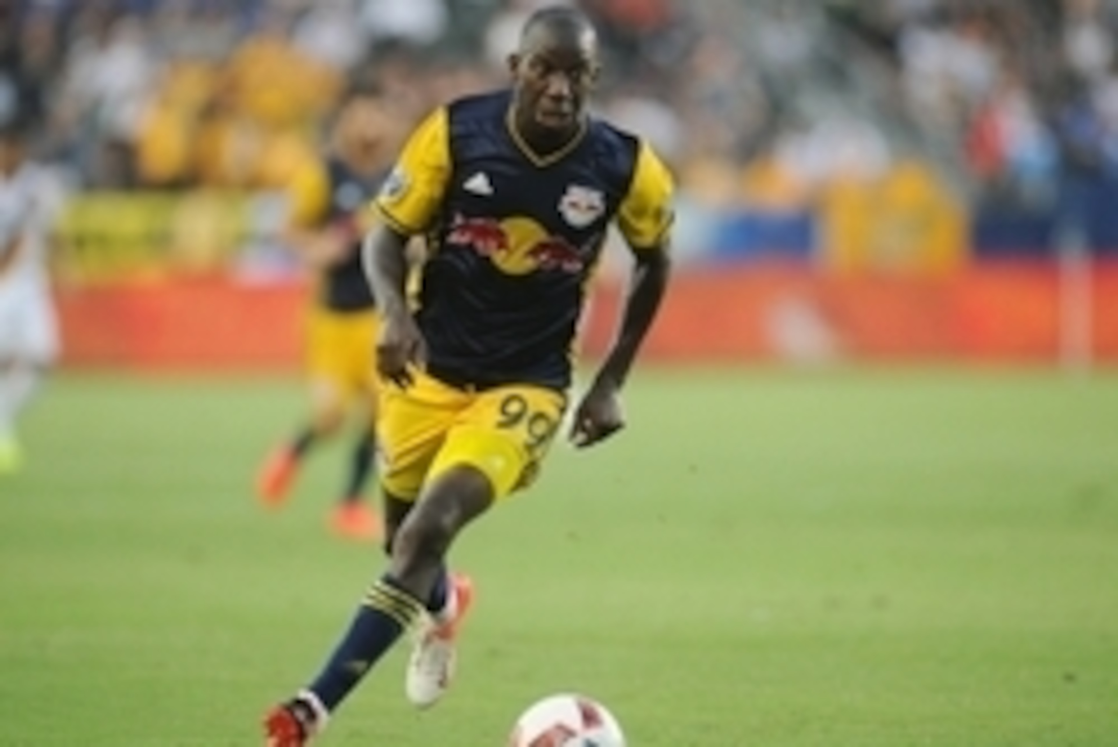 August 7, 2016; Carson, CA, USA; New York Red Bulls forward Bradley Wright-Phillips (99) controls the ball against Los Angeles Galaxy during the first half at StubHub Center. Mandatory Credit: Gary A. Vasquez-USA TODAY Sports
