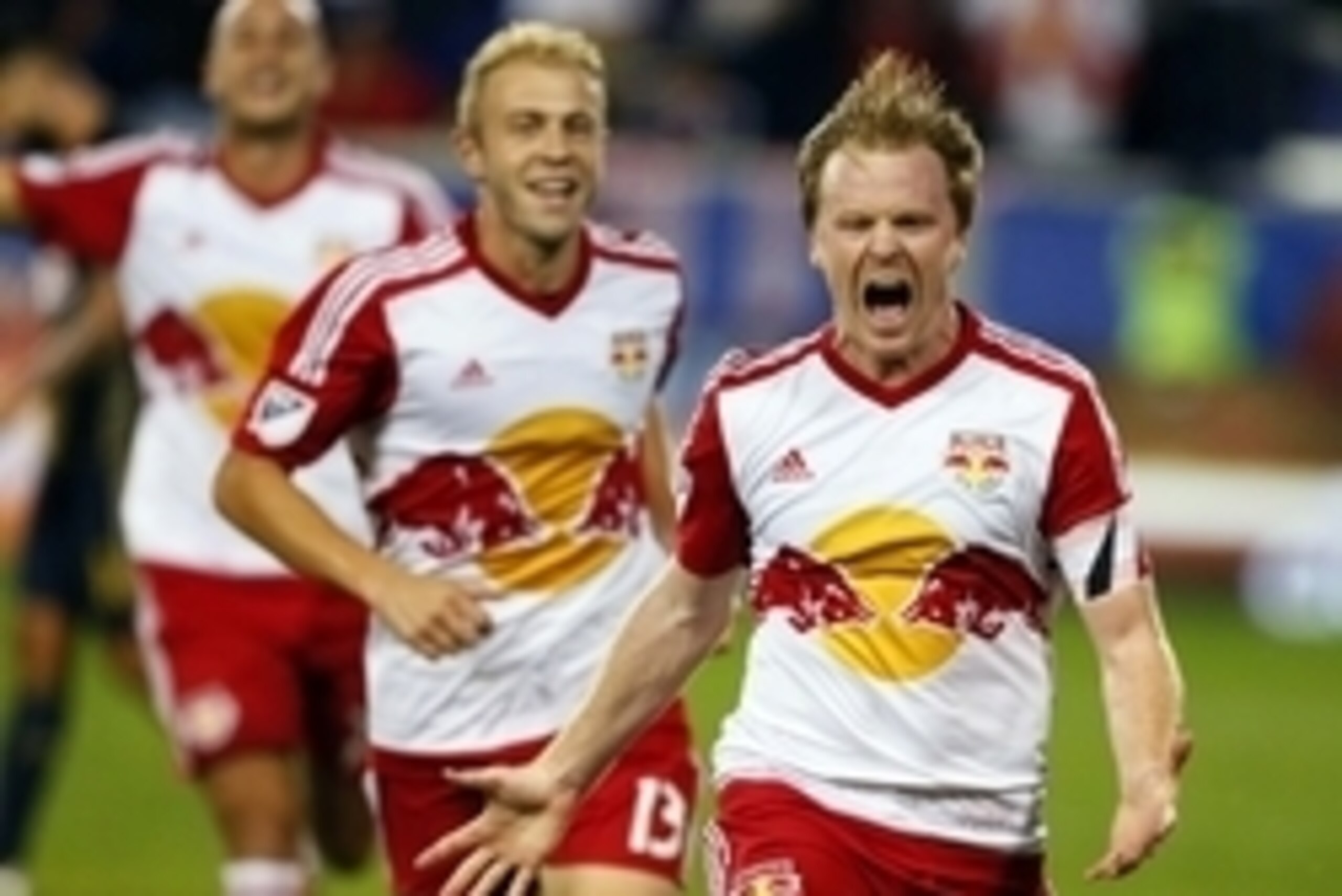 Oct 1, 2016; Harrison, NJ, USA;   New York Red Bulls midfielder Dax McCarty (11) reacts after scoring a goal against Philadelphia Union during second half at Red Bull Arena. The New York Red Bulls defeated the Philadelphia Union 3-2.
Mandatory Credit: Noa