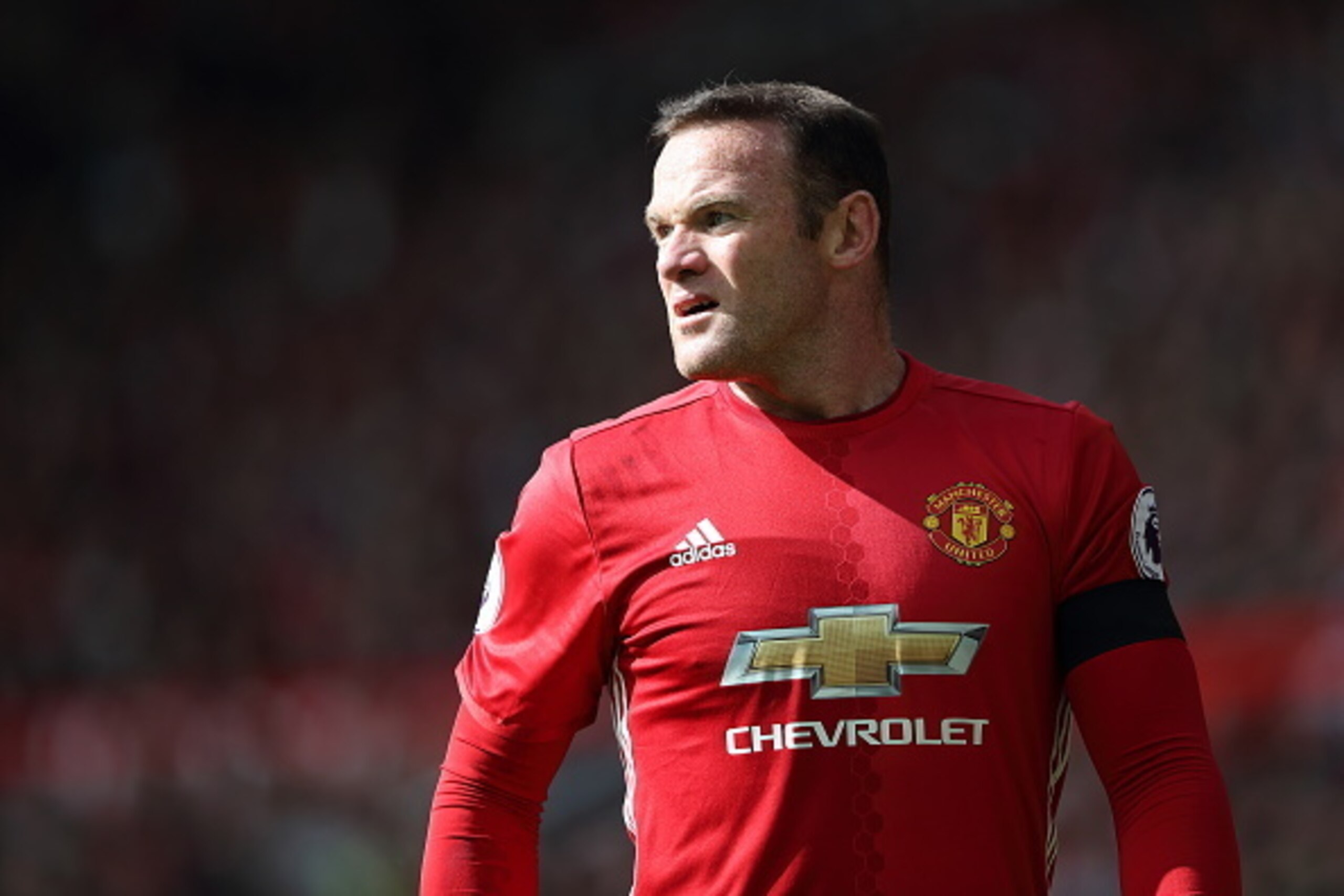 MANCHESTER, ENGLAND - OCTOBER 02: Wayne Rooney of Manchester United during the Premier League match between Manchester United and Stoke City at Old Trafford on October 2, 2016 in Manchester, England. (Photo by Matthew Ashton - AMA/Getty Images)