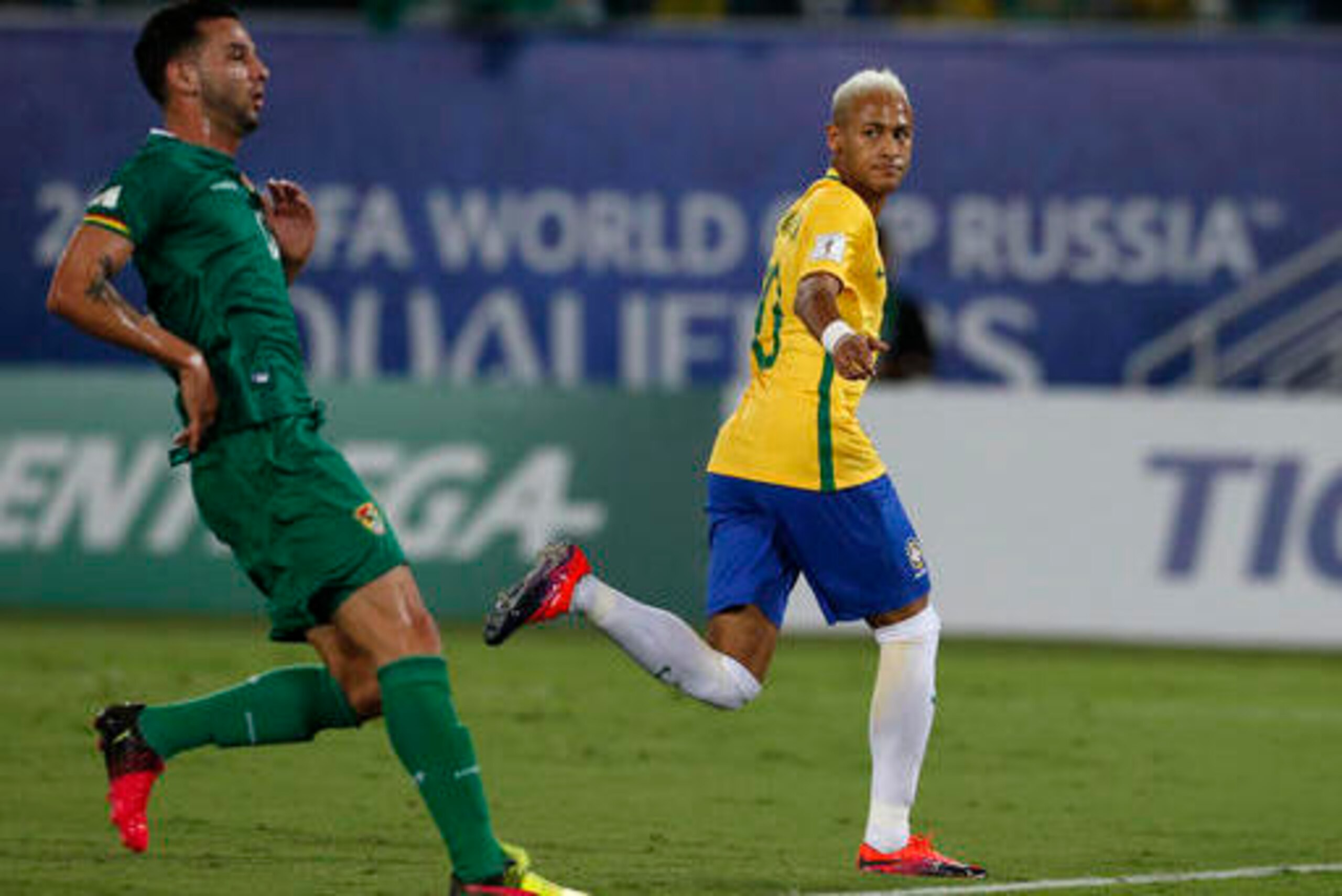 Neymar scored for Brazil. Neymar scored for Brazil.
