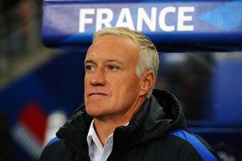 PARIS, FRANCE - OCTOBER 07: Didier Deschamps head coach of France Football team during the International match for the FIFA 2018 World Cup Qualifier between France and Bulgaria held at Stade de France on October 7, 2016 in Paris, France.  (Photo by Freder