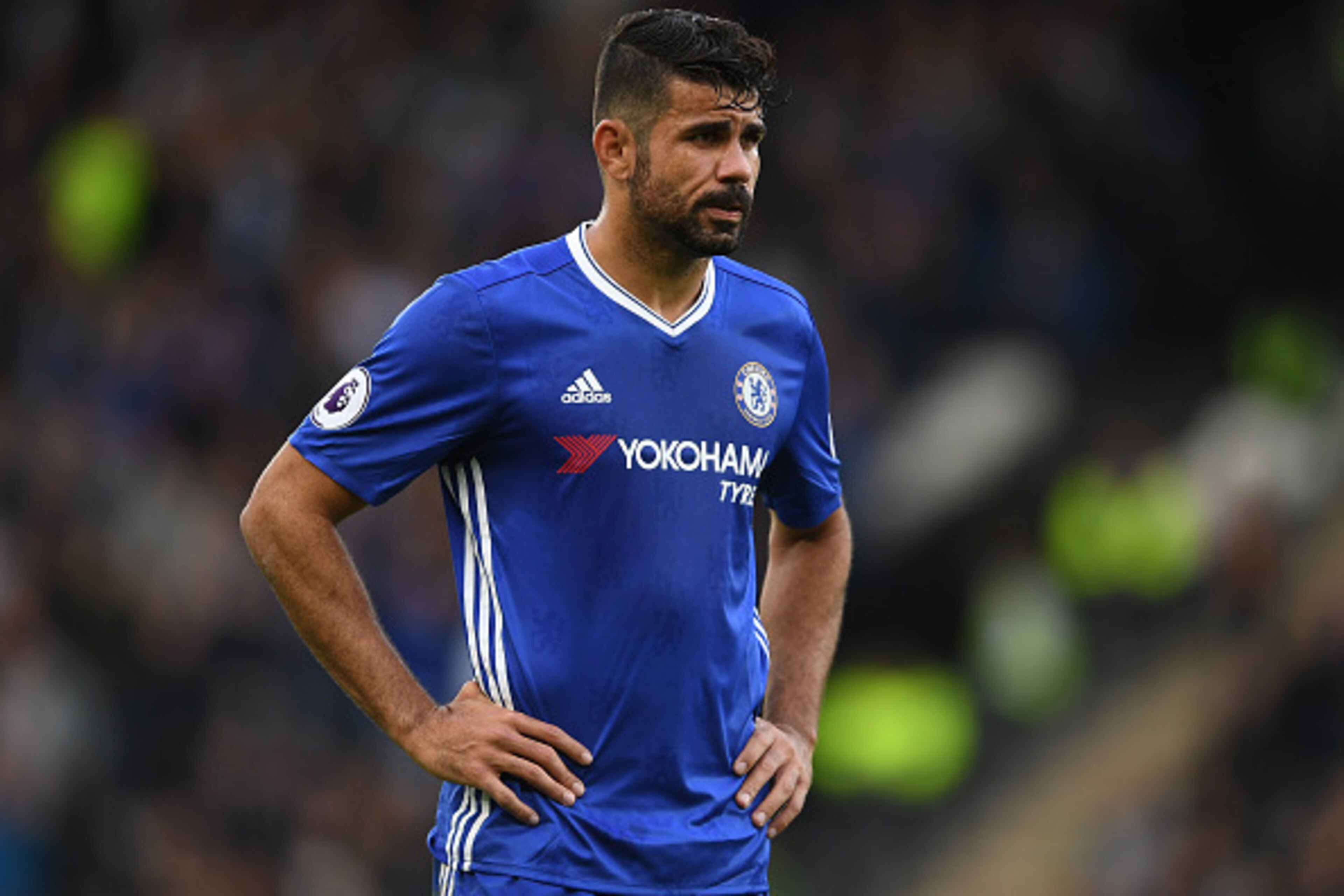 HULL, ENGLAND - OCTOBER 01: Diego Costa of Chelsea looks on during the Premier League match between Hull City and Chelsea at KCOM Stadium on October 1, 2016 in Hull, England. (Photo by Laurence Griffiths/Getty Images) HULL, ENGLAND - OCTOBER 01: Diego Costa of Chelsea looks on during the Premier League match between Hull City and Chelsea at KCOM Stadium on October 1, 2016 in Hull, England. (Photo by Laurence Griffiths/Getty Images)