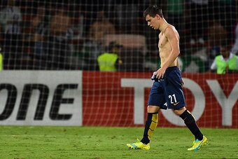 Argentina Rosario Central Giovani Lo Celso reacts in defeat during the Copa Libertadores 2016 football match at the Atanasio Girardot stadium in Medellin,Colombia on May 19, 2016.  / AFP / LUIS ACOSTA        (Photo credit should read LUIS ACOSTA/AFP/Getty