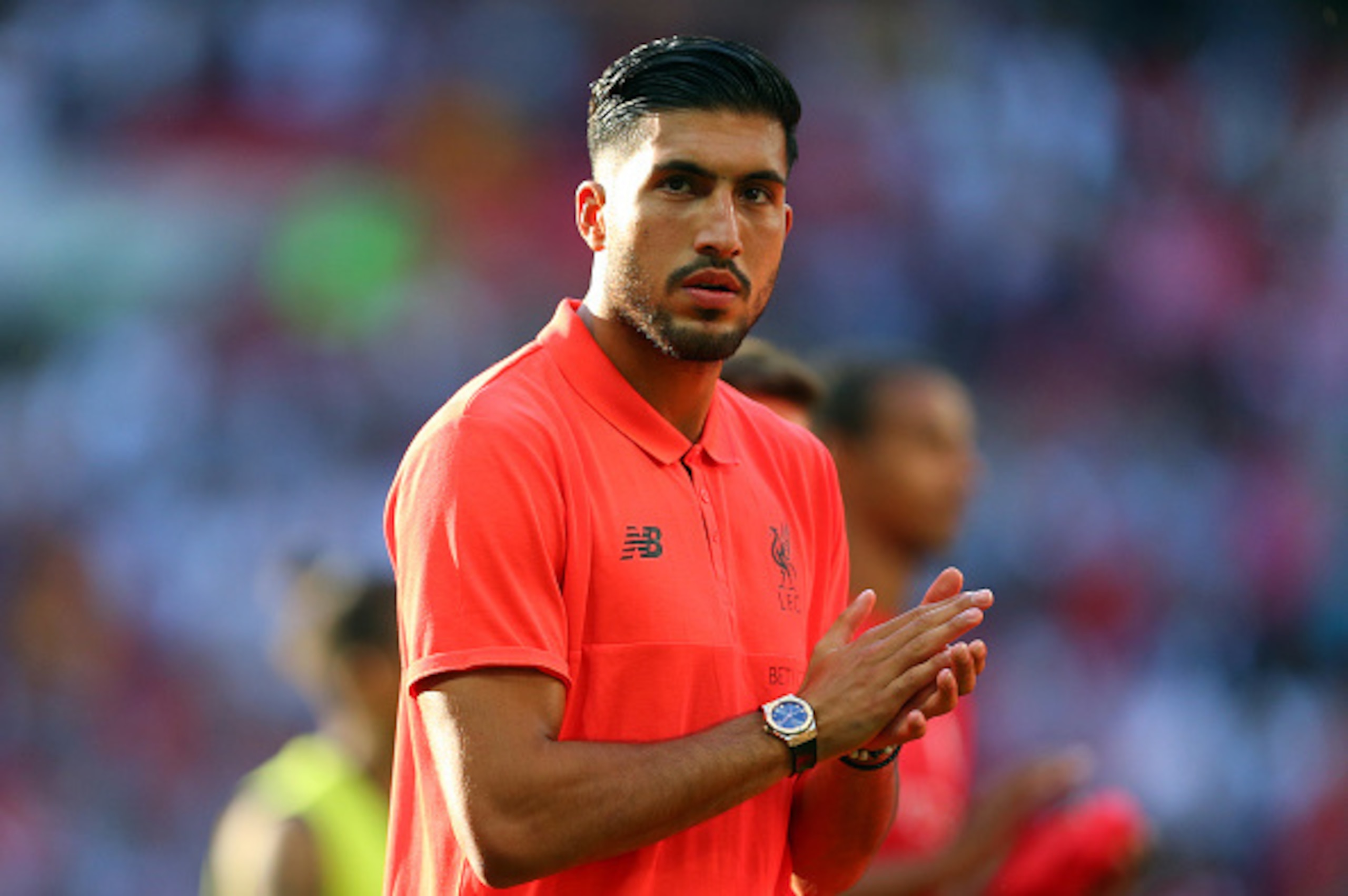 LONDON, ENGLAND - AUGUST 06: Emre Can of Liverpool during the International Champions Cup 2016 match between Liverpool and Barcelona at Wembley Stadium on August 6, 2016 in London, England. (Photo by Catherine Ivill - AMA/Getty Images)