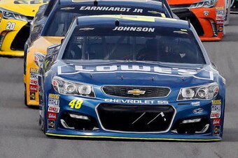 Surprise! Jimmie Johnson's at the front of the pack.