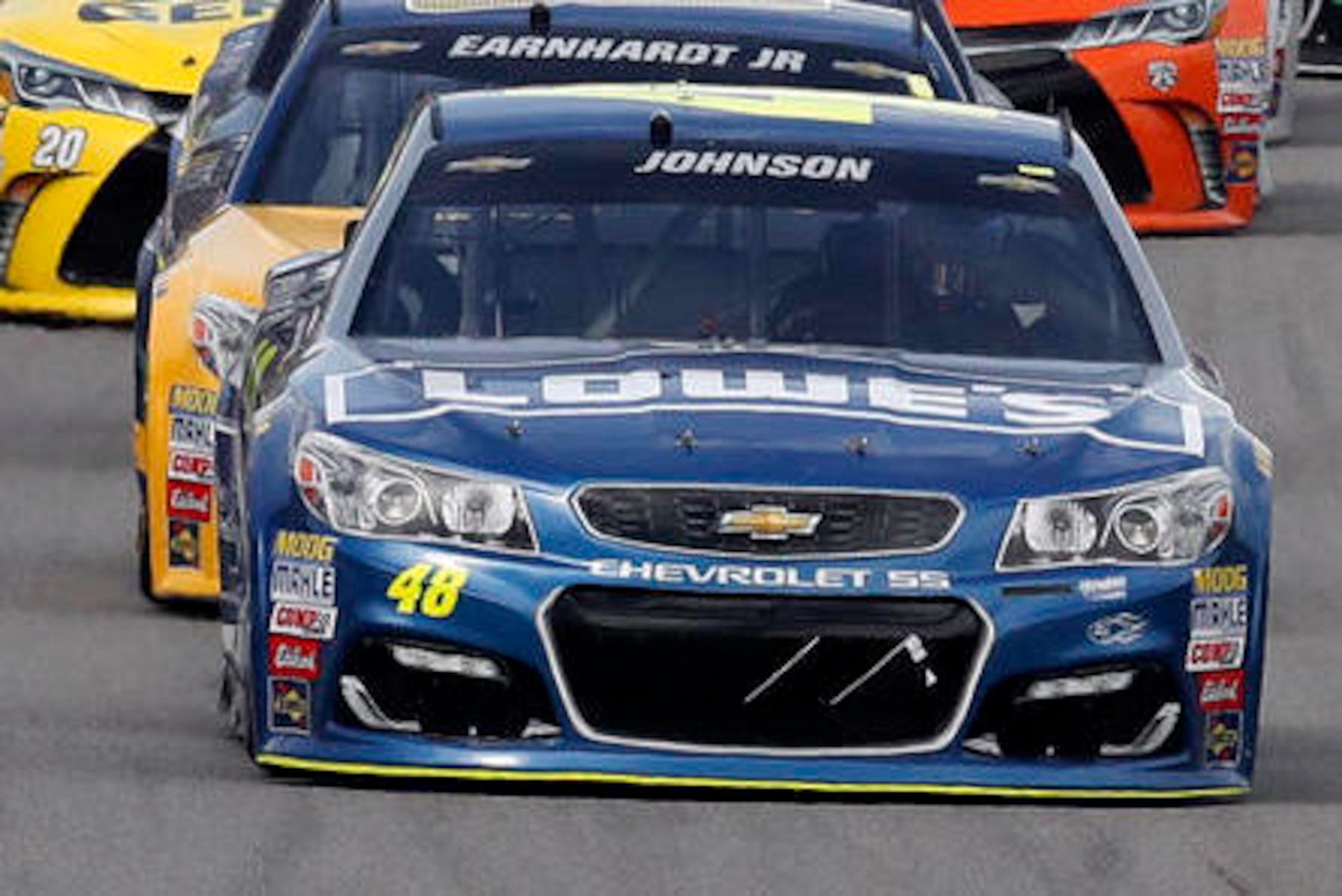 Surprise! Jimmie Johnson's at the front of the pack.