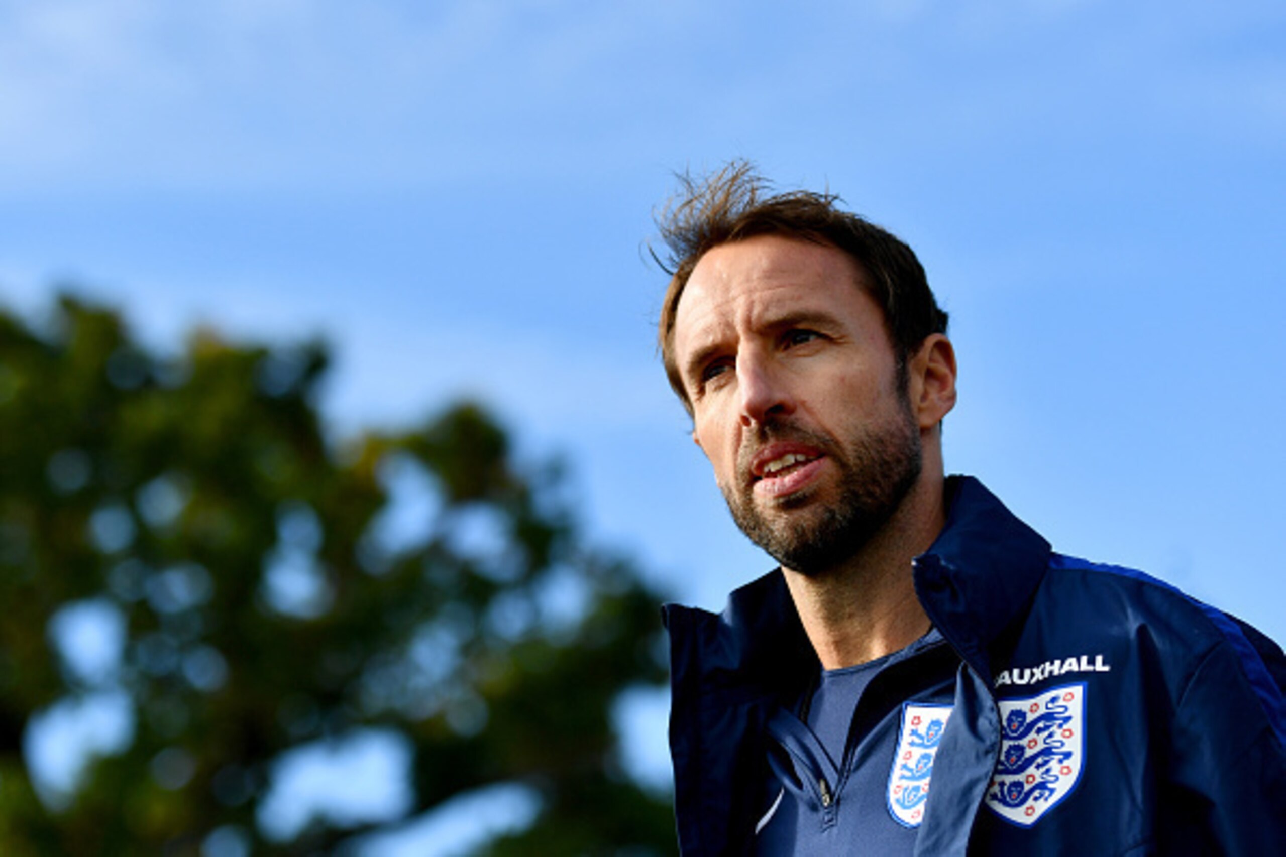 ENFIELD, ENGLAND - OCTOBER 10:  Interim England manager Gareth Southgate walks out with his players for an England training session at the Tottenham Hotspur training ground on October 10, 2016 in Enfield, England.   (Photo by Dan Mullan/Getty Images)