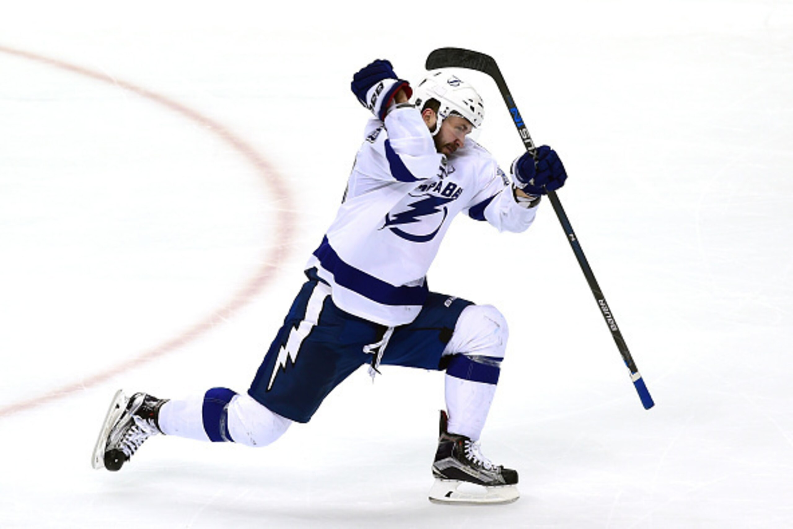 PITTSBURGH, PA - MAY 22:  Nikita Kucherov #86 of the Tampa Bay Lightning celebrates after scoring a goal against Marc-Andre Fleury #29 of the Pittsburgh Penguins during the third period in Game Five of the Eastern Conference Final during the 2016 NHL Stan
