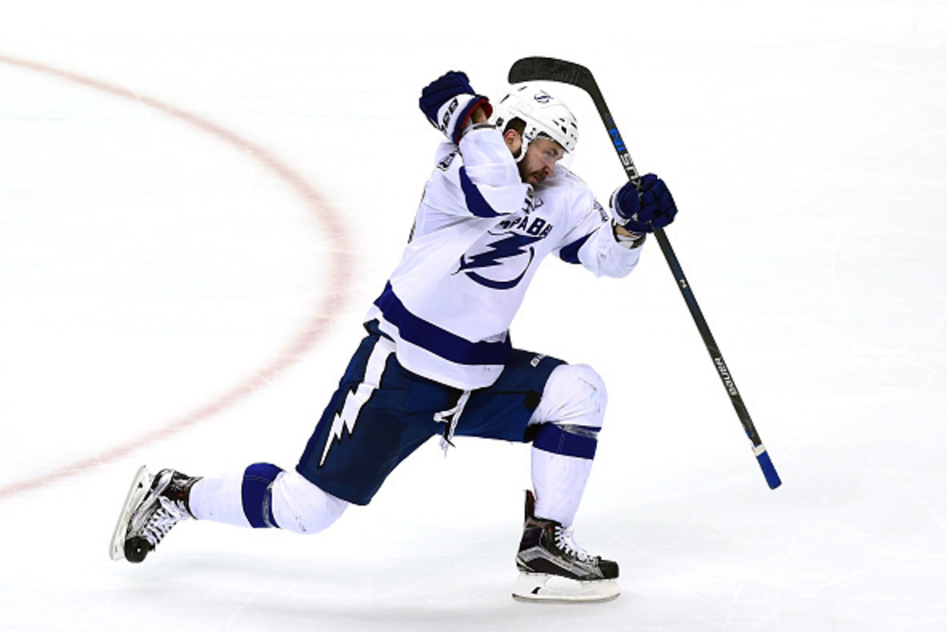 PITTSBURGH, PA - MAY 22:  Nikita Kucherov #86 of the Tampa Bay Lightning celebrates after scoring a goal against Marc-Andre Fleury #29 of the Pittsburgh Penguins during the third period in Game Five of the Eastern Conference Final during the 2016 NHL Stan