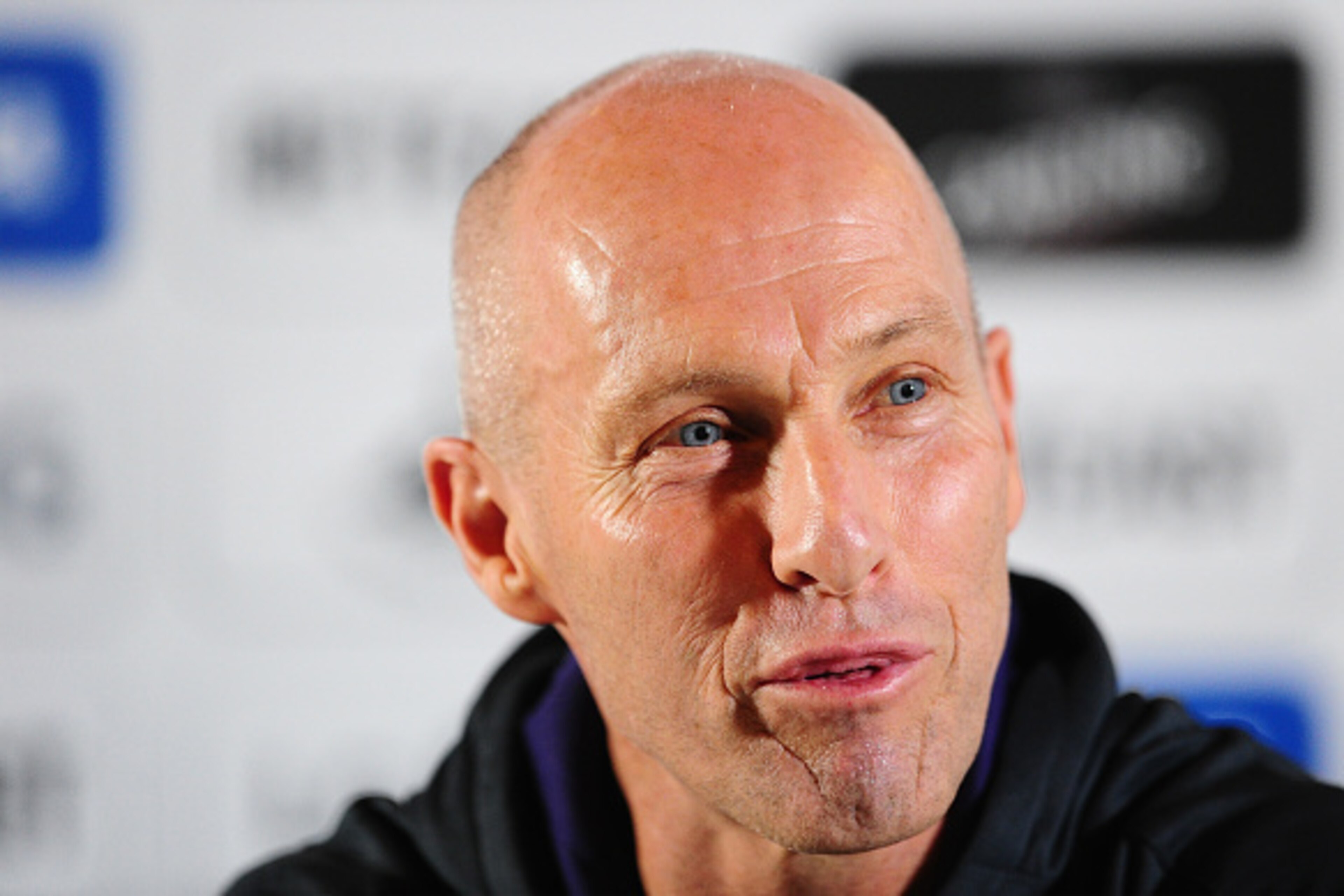 SWANSEA, UNITED KINGDOM - OCTOBER 7: Bob Bradley, Manager of Swansea City looks on during his unveiling as New Swansea City Manager at the Marriott Hotel on October 7, 2016 in Swansea, Wales. (Photo by Harry Trump/Getty Images)