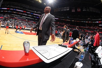 LOS ANGELES, CA - OCTOBER 5: Doc Rivers of the Los Angeles Clippers is seen during the game against the Toronto Raptors on October 5, 2016 at STAPLES Center in Los Angeles, California. NOTE TO USER: User expressly acknowledges and agrees that, by download
