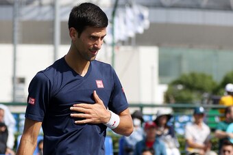 SHANGHAI, CHINA - OCTOBER 10:  Novak Djokovic of Serbia practices on Day 2 of the ATP Shanghai Rolex Masters 2016 at Qi Zhong Tennis Centre on October 10, 2016 in Shanghai, China.  (Photo by Zhong Zhi/Getty Images)