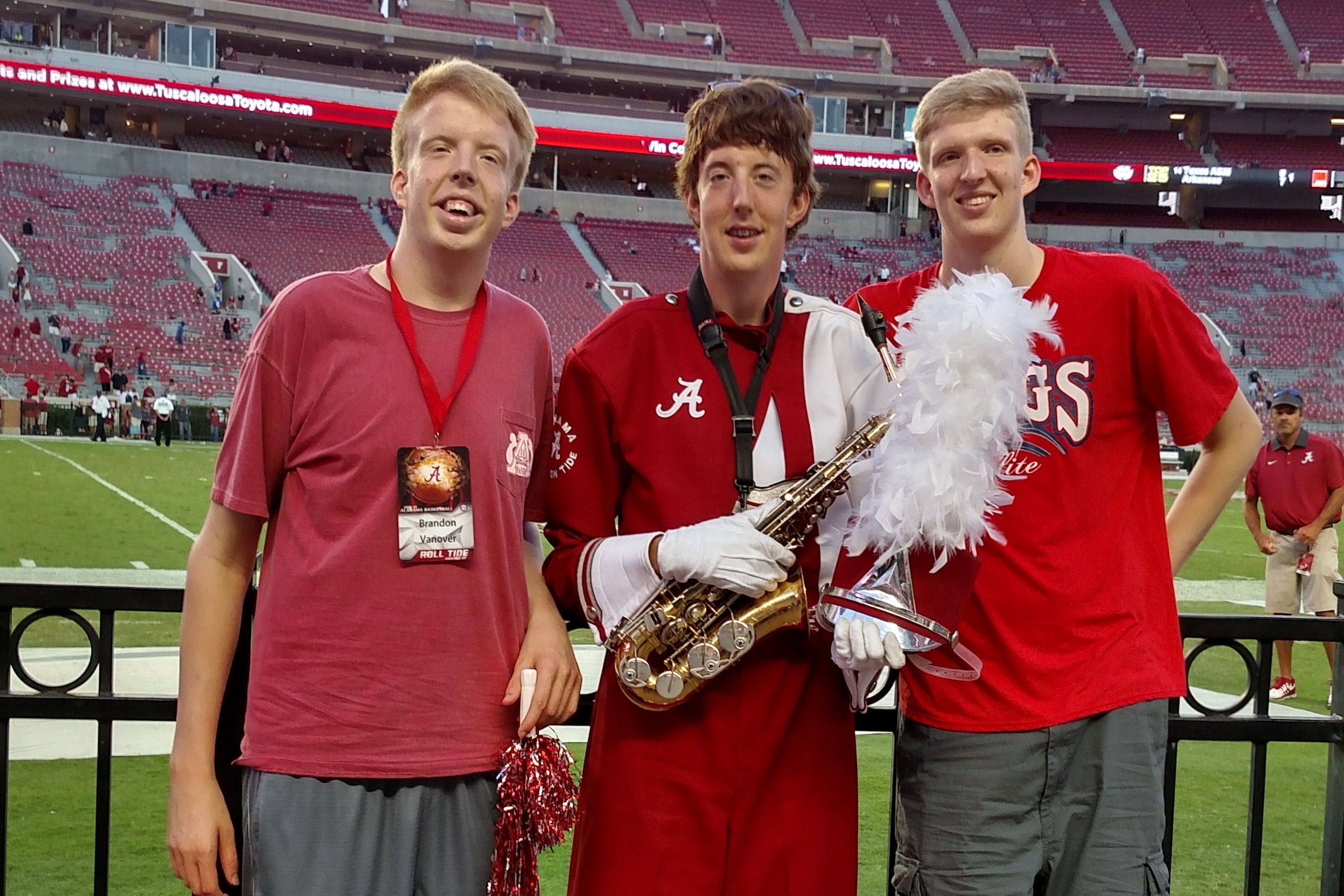Connor (right) with his brothers Brandon (left) and Justin.