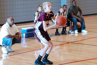 Connor showing his jump-shooting prowess at an early age.