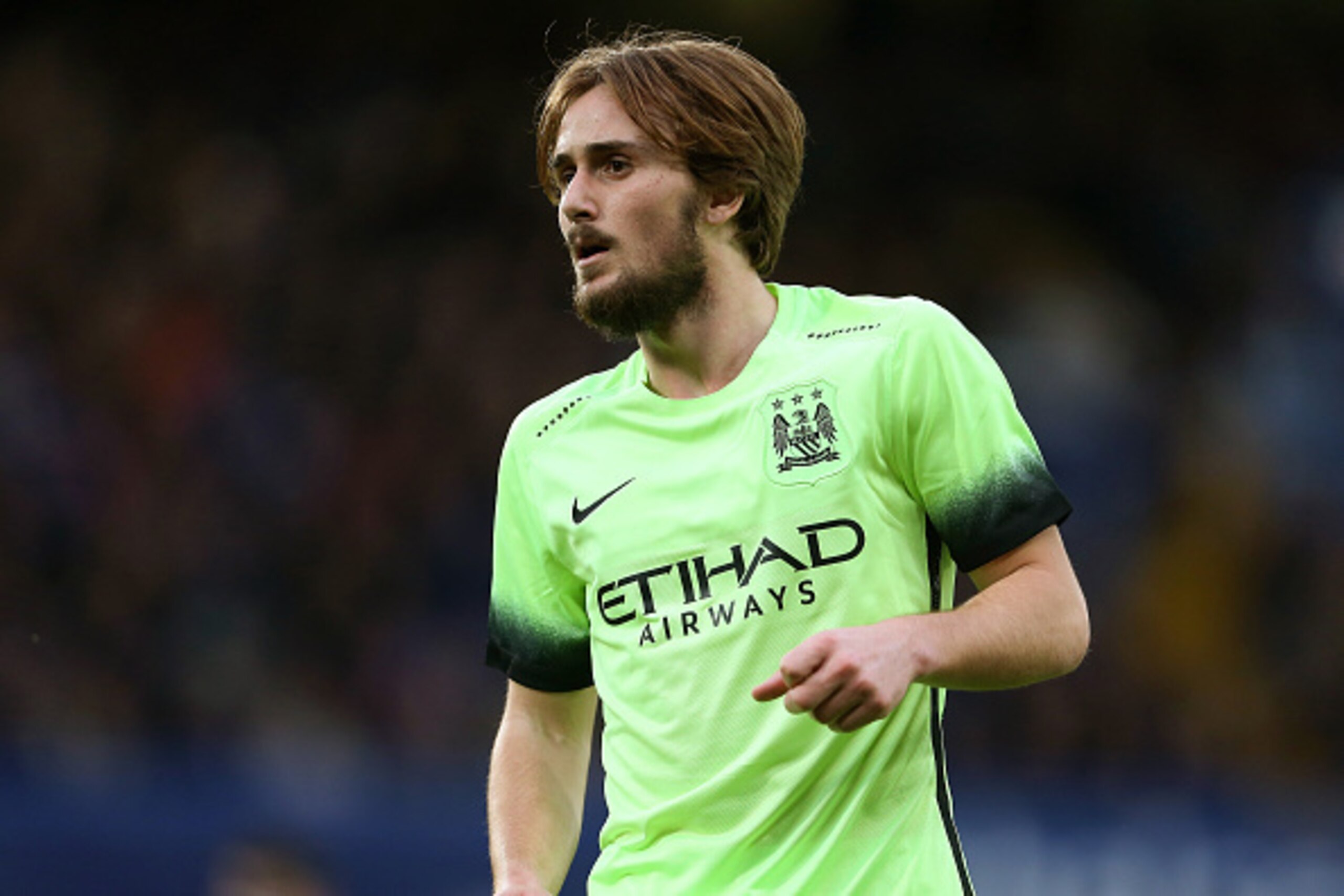LONDON, ENGLAND - FEBRUARY 21:  Aleix Garcia of Manchester City during the Emirates FA Cup match between Chelsea and Manchester City at Stamford Bridge on February 21, 2016 in London, England.  (Photo by Catherine Ivill - AMA/Getty Images)