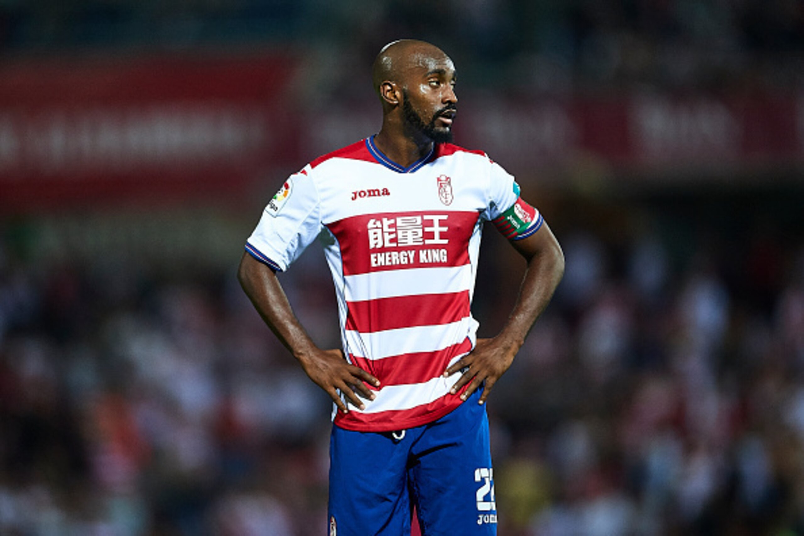 GRANADA, SPAIN - SEPTEMBER 21:  Dimitri Foulquier of Granada CF looks on during the match between Granada CF vs SD Eibar as part of La Liga at Nuevo los Carmenes Stadium on September 11 on September 21, 2016 in Granada, Spain.  (Photo by Aitor Alcalde Col