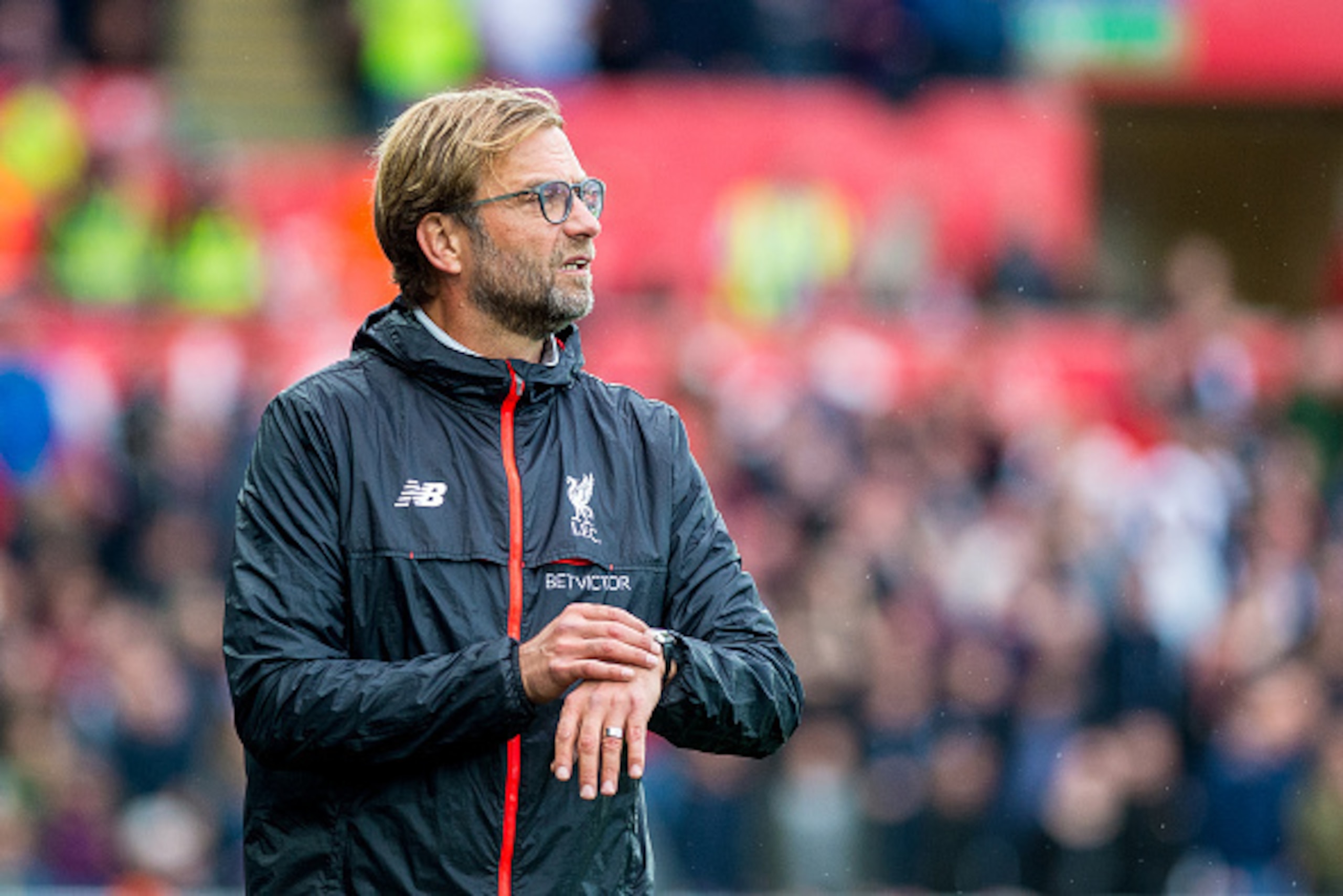 SWANSEA, WALES - OCTOBER 01: Manager of Liverpool, Jurgen Klopp reacts during the Premier League match between Swansea City and Liverpool at The Liberty Stadium on October 1, 2016 in Swansea, Wales. (Photo by Athena Pictures/Getty Images)