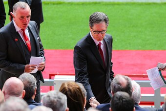LIVERPOOL, ENGLAND - SEPTEMBER 09: Liverpool club owner John W Henry during the opening of  the new stand and facilities  at Anfield on September 9, 2016 in Liverpool, England. (Photo by Barrington Coombs/Getty Images)