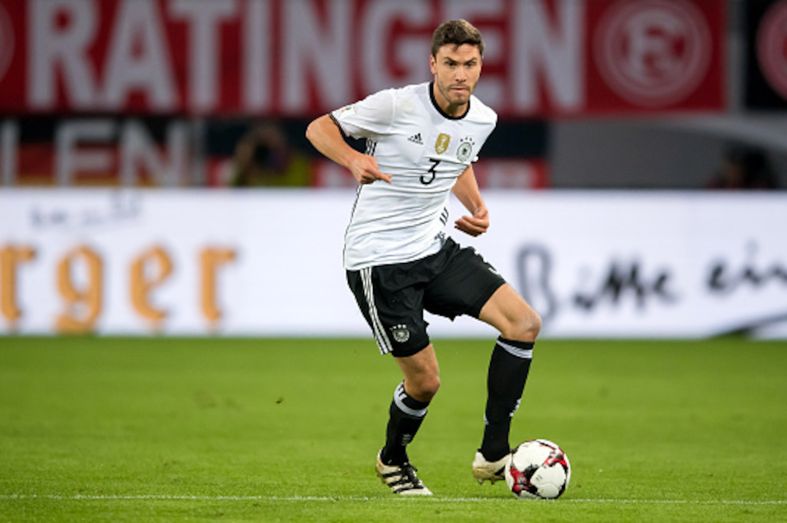 HAMBURG, GERMANY - OCTOBER 08: Jonas Hector of Germany runs with the ball during the FIFA World Cup 2018 qualifying match between Germany and Czech Republic at Volksparkstadion on October 8, 2016 in Hamburg, Germany. (Photo by Boris Streubel/Getty Image HAMBURG, GERMANY - OCTOBER 08: Jonas Hector of Germany runs with the ball during the FIFA World Cup 2018 qualifying match between Germany and Czech Republic at Volksparkstadion on October 8, 2016 in Hamburg, Germany. (Photo by Boris Streubel/Getty Image