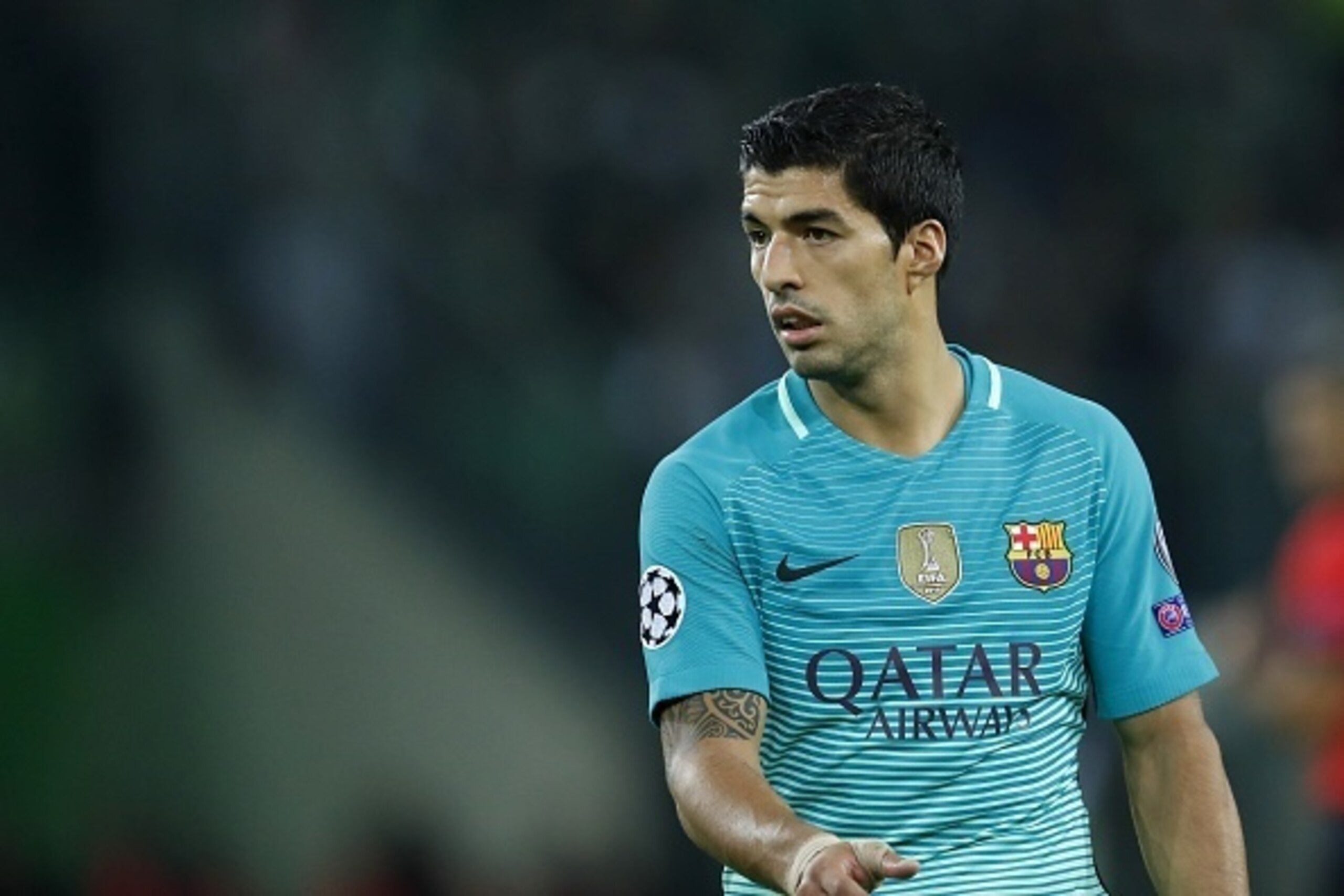 Luis Suarez of FC Barcelona during the UEFA Champions League group C match between Borussia Monchengladbach and FC Barcelona on September 28, 2016 at the Borussia Park stadium in Monchengladbach, Germany(Photo by VI Images via Getty Images) Luis Suarez of FC Barcelona during the UEFA Champions League group C match between Borussia Monchengladbach and FC Barcelona on September 28, 2016 at the Borussia Park stadium in Monchengladbach, Germany(Photo by VI Images via Getty Images)