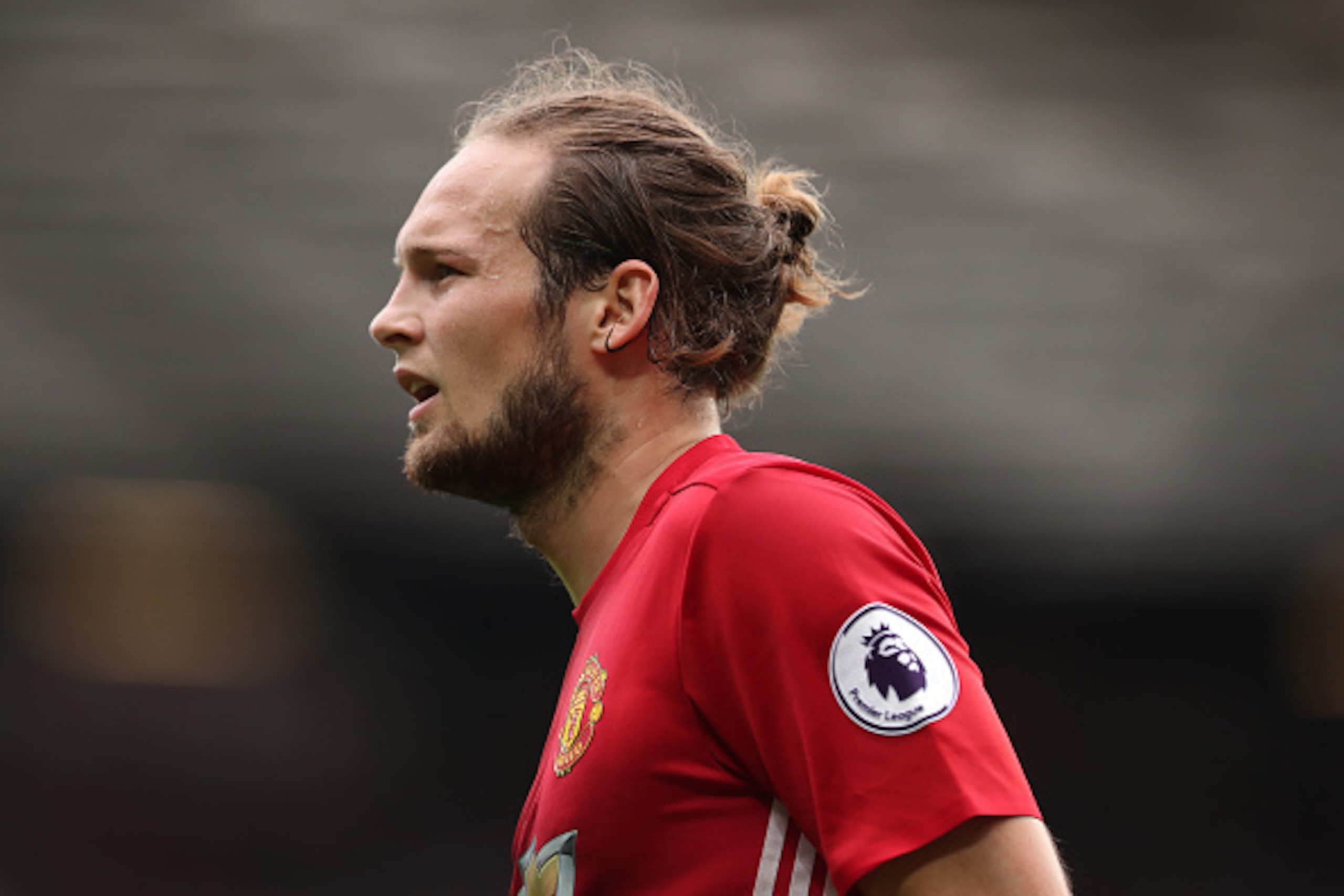 MANCHESTER, ENGLAND - SEPTEMBER 24: Daley Blind of Manchester United during the Premier League match between Manchester United and Leicester City at Old Trafford on September 24, 2016 in Manchester, England. (Photo by James Baylis - AMA/Getty Images)