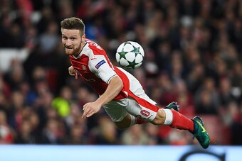 LONDON, ENGLAND - OCTOBER 19: Shkodran Mustafi of Arsenal in action during the UEFA Champions League group A match between Arsenal FC and PFC Ludogorets Razgrad at the Emirates Stadium on October 19, 2016 in London, England.  (Photo by Mike Hewitt/Getty I