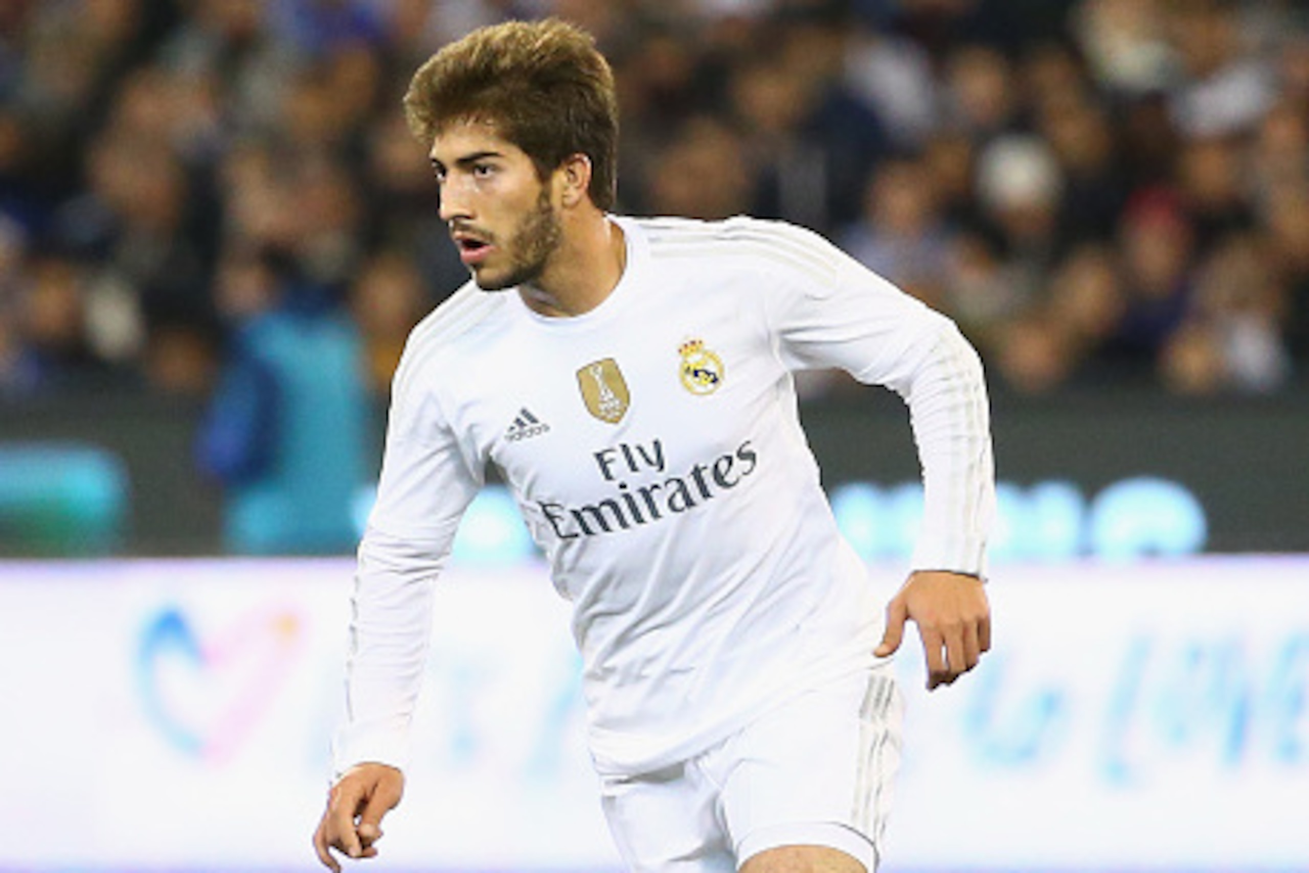 MELBOURNE, AUSTRALIA - JULY 18: Lucas Silva of Real Madrid controls the ball during the International Champions Cup friendly match between Real Madrid and AS Roma at the Melbourne Cricket Ground on July 18, 2015 in Melbourne, Australia.  (Photo by Robert 