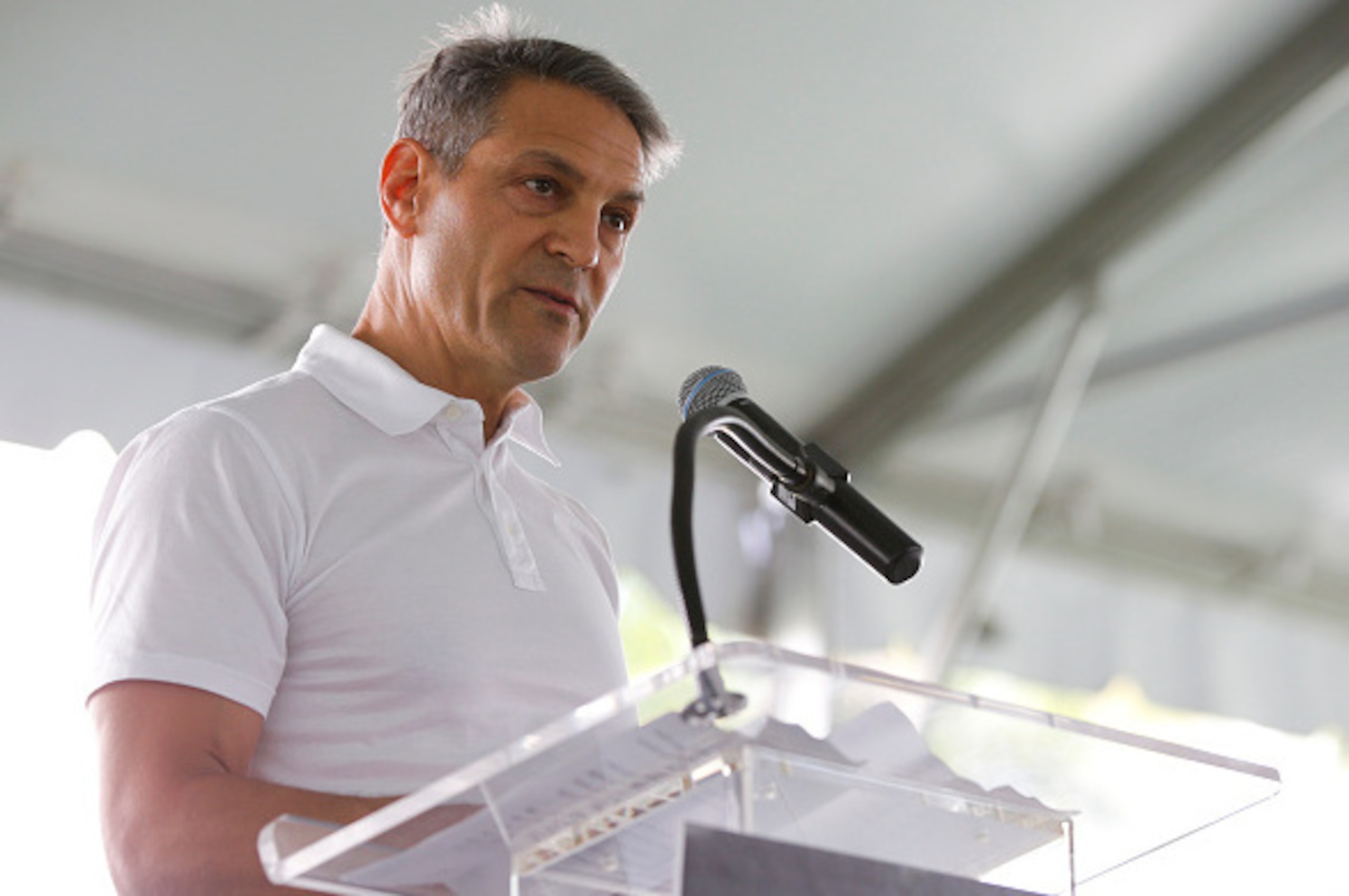 LOS ANGELES, CA - APRIL 18:  Co-CEO of William Morris Endeavor Ari Emanuel receives the Make Your Mark Award at the Points of Light generationOn Block Party on April 18, 2015 in Los Angeles, California.  (Photo by Joe Scarnici/Getty Images for generationO